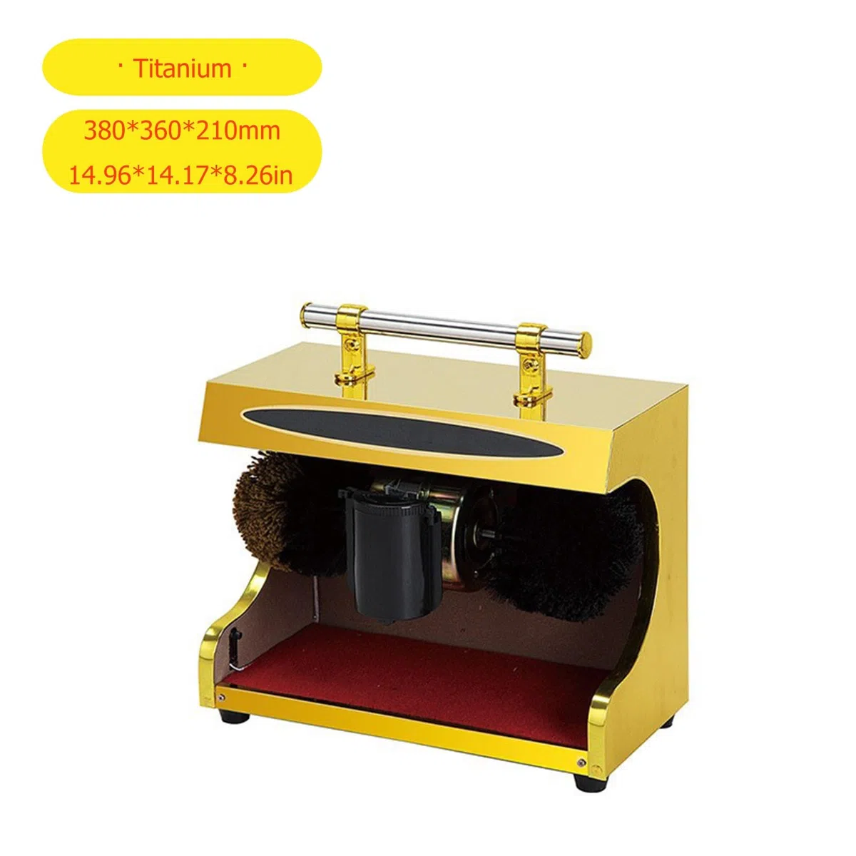 Máquina automática de pulir zapatos con función de inducción y cepillos suaves para uso familiar, hotel, banco, brillo profesional de zapatos en diseño compacto