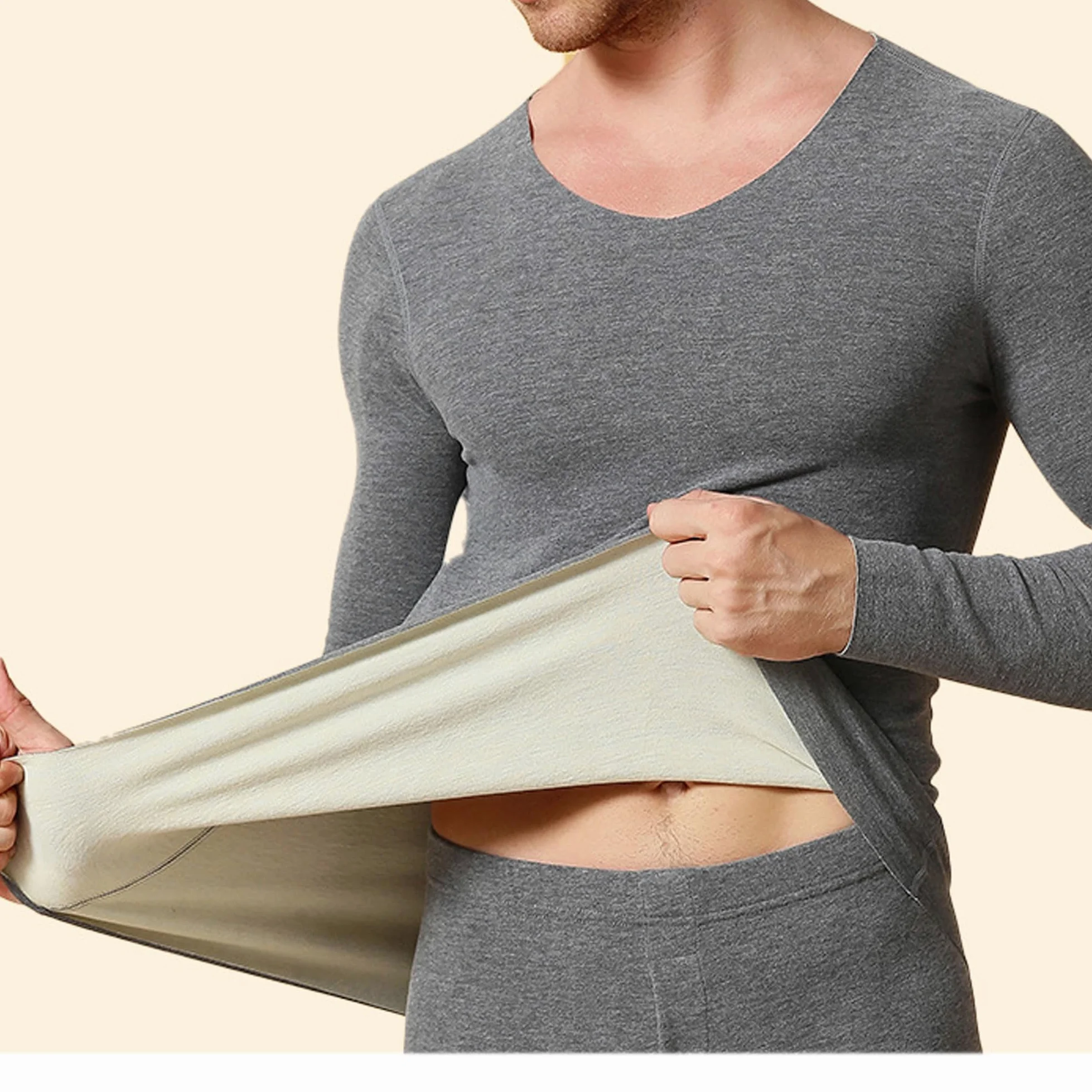 Bestgift Conjunto de ropa interior térmica para mujer, con calefacción acolchada y gruesa