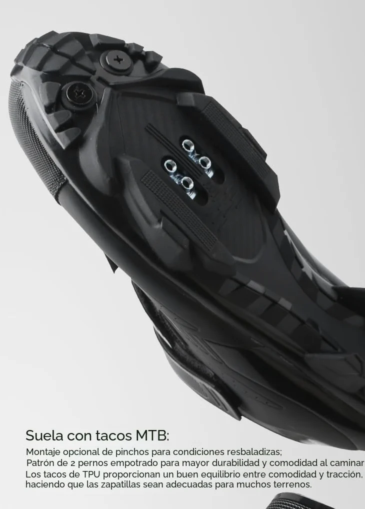 Zapatillas de Ciclismo MTB Profesionales para Hombre y Mujer – Transpirables, Antideslizantes y Compatibles con Pedales SPD - N03 38 EU