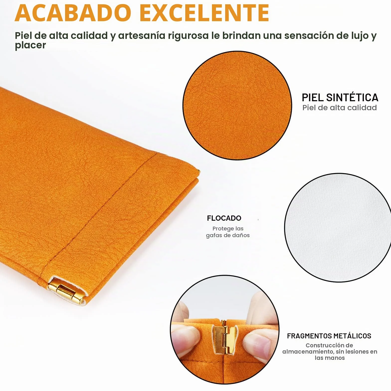 Molshine 2 uds Estuche suave para gafas de sol Portátil de cuero