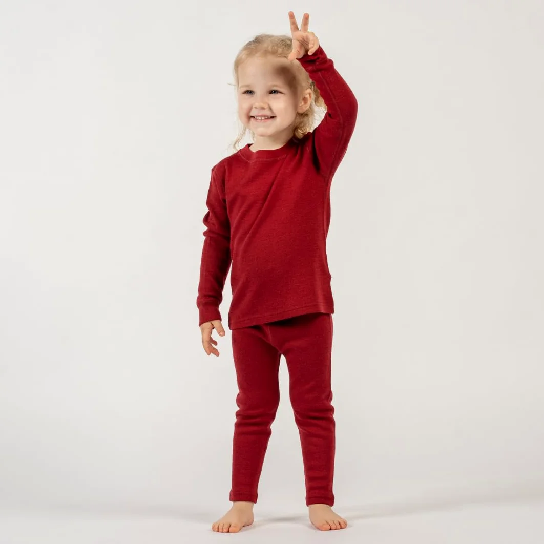 MENIQUE - Leggings para niños y niñas (lana merino, 250 g/m²)