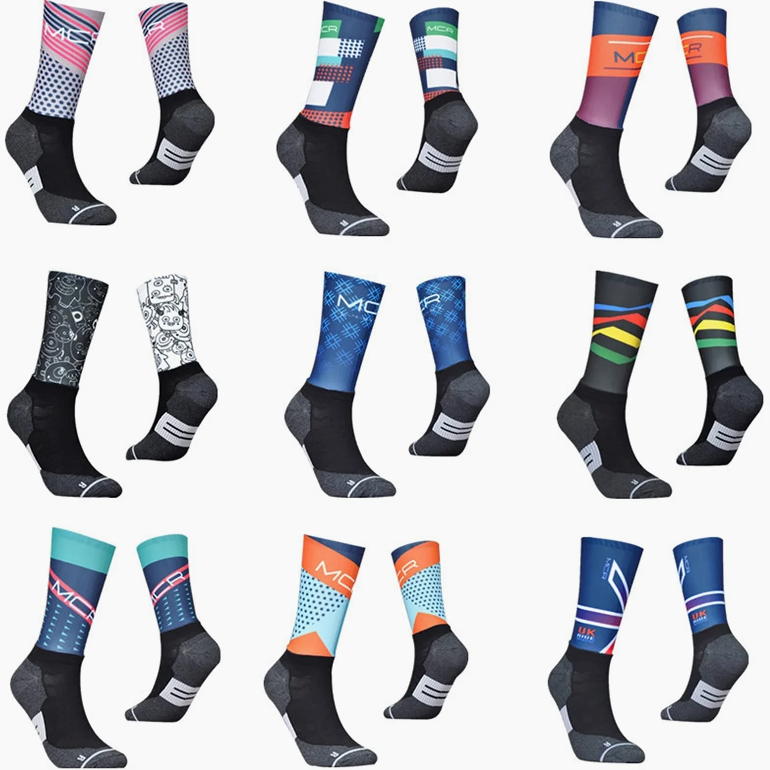 Antideslizante profesional calcetines de bicicleta de bicicleta de compresión de bicicleta calcetines deportivos hombres y mujeres calcetines deportivos calcetines de ciclismo de carreras calcetines d