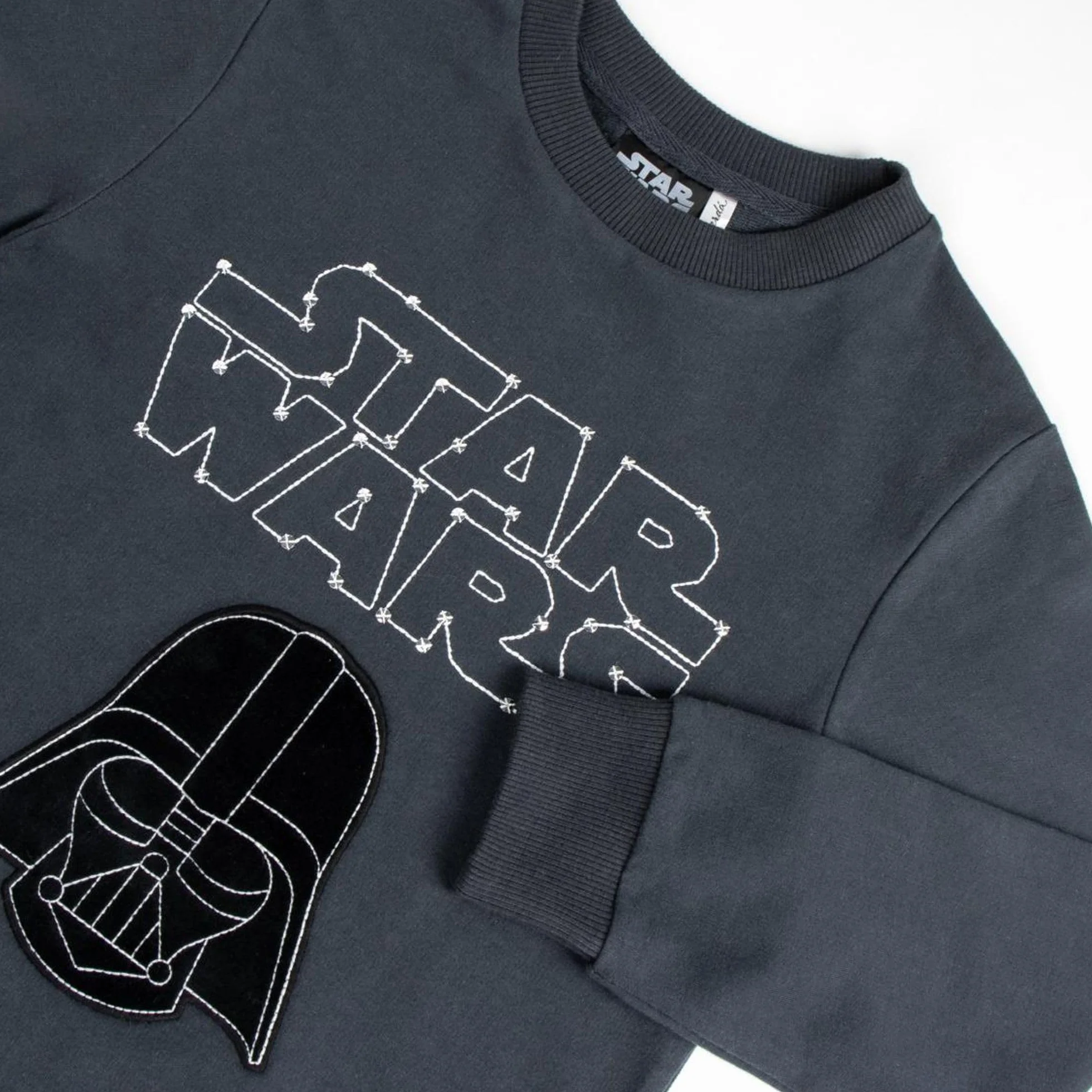 Star Wars Sudadera sin Capucha Niño Gris Oscuro Talla 12 Años