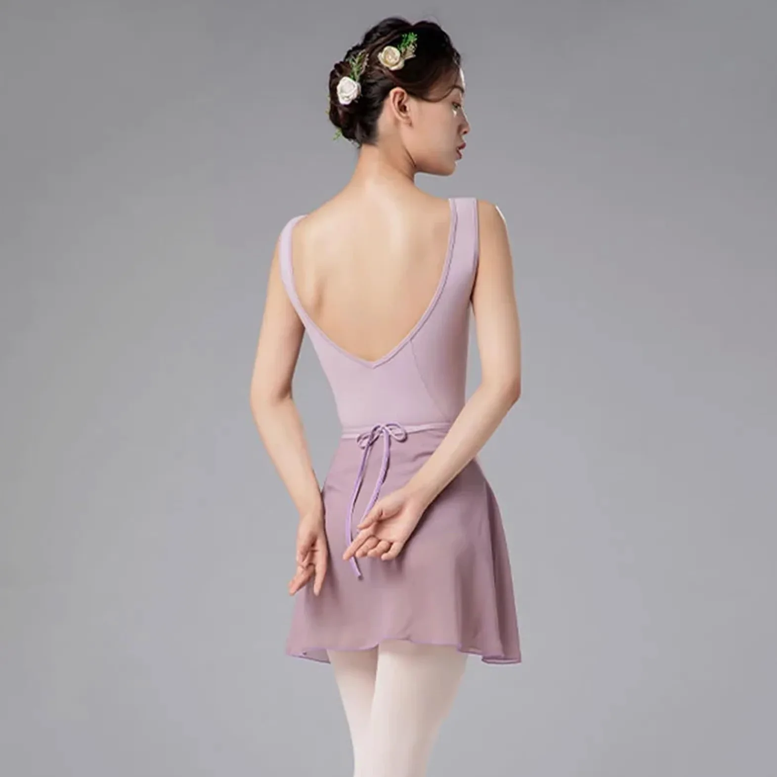 Faldas de Ballet for Mujer Vestido Envolvente una Pieza Gasa for niñas