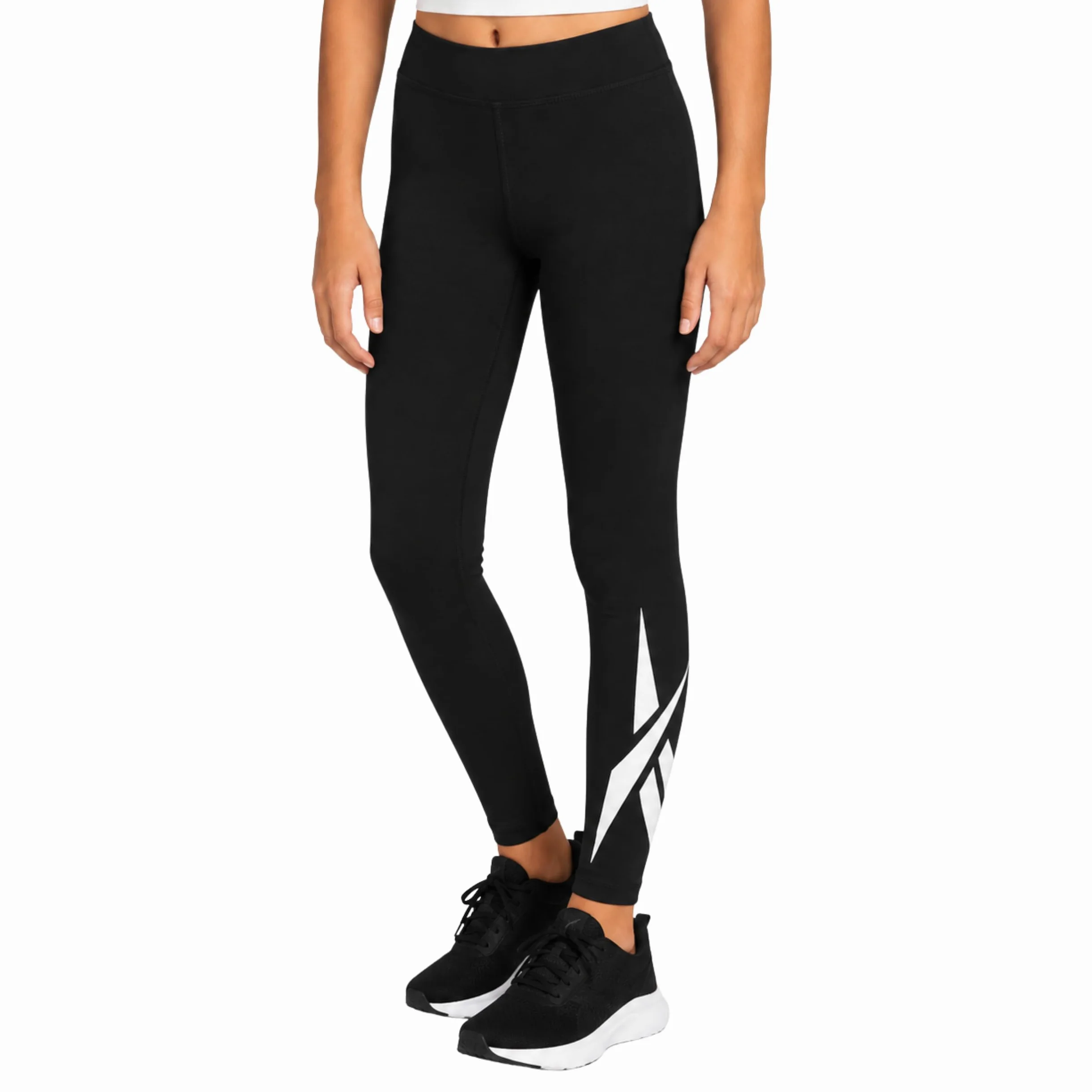 Reebok Leggings para niñas, leggings de algodón de rendimiento atlético, pantalones de yoga elásticos para niñas, mallas de baile (tallas: 7-12)