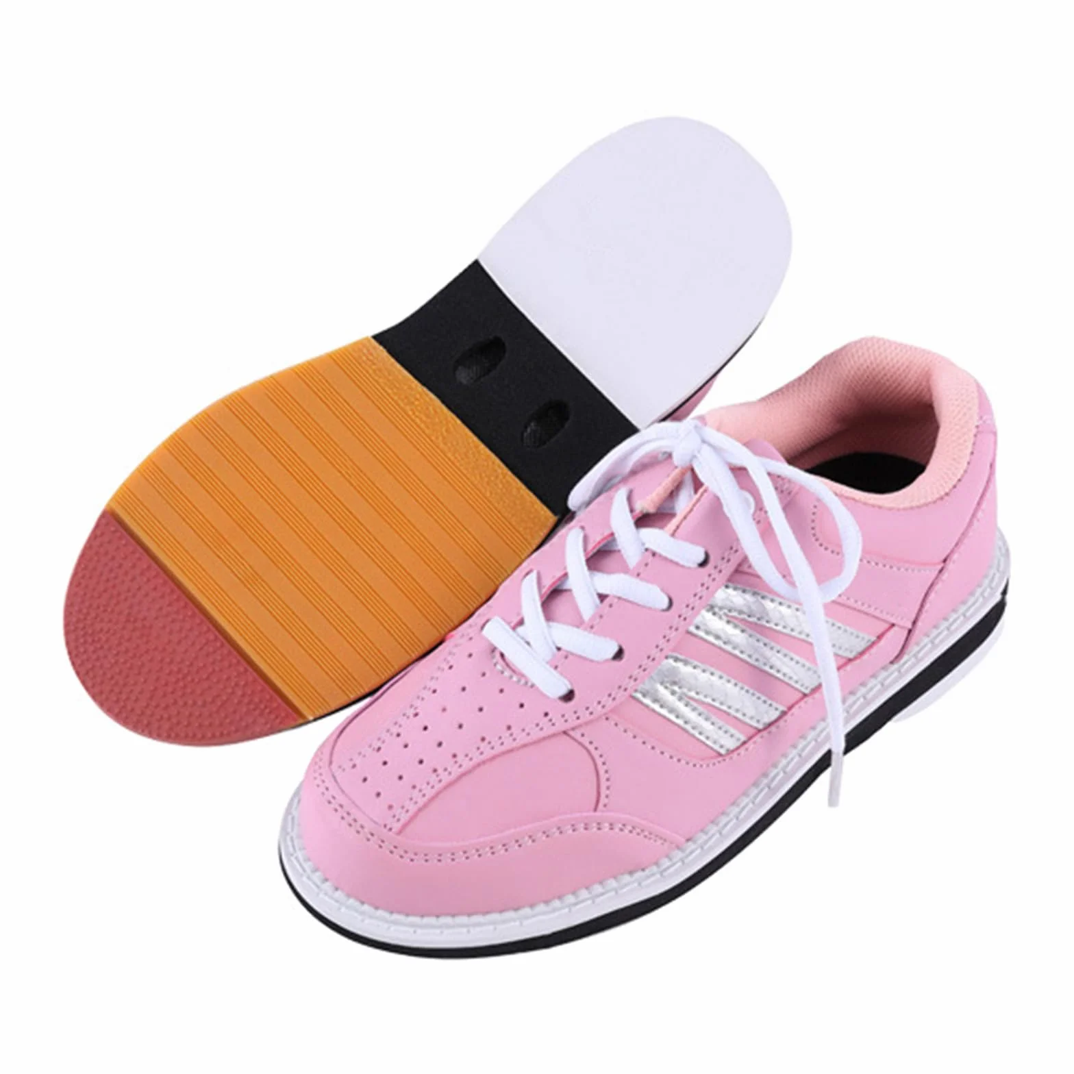 JiuQing Zapatos De Bolos Mujer Zapatos De Entrenamiento De Interior Suela Deslizante Transpirable