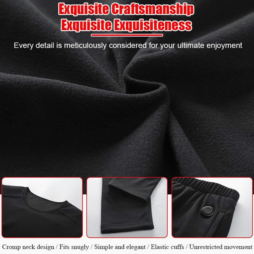Ropa Interior Térmica para Hombre, Camisetas Chaquetas Y Camisetas De Esquí con Calefacción USB De 26 Zonas