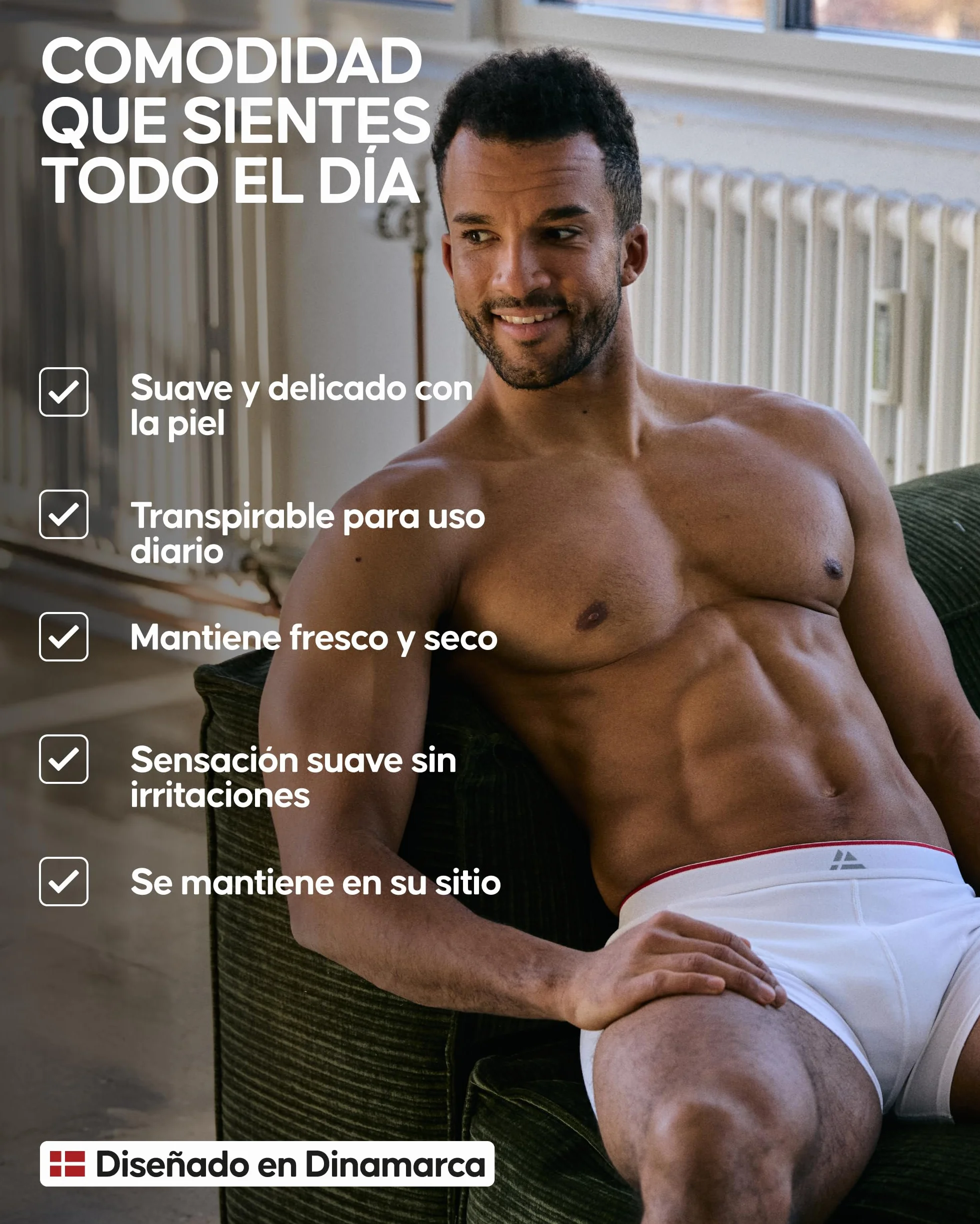 DANISH ENDURANCE Calzoncillos Hombre Boxer de Bambu, con o Sin Bragueta, Suaves y Elásticos, 6 Pack, MC (2X Negro, 2X Gris, 2X Blanco), S