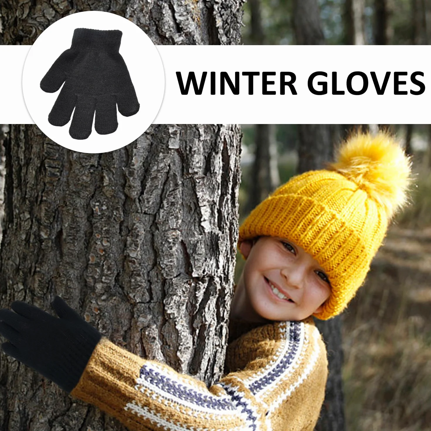 1 Bufanda Para Niños Y 1 Par De Guantes Abrigados, Bufanda Abrigada Para Niños, Bufanda De Punto Suave, Guantes De Punto, Guantes De Invierno