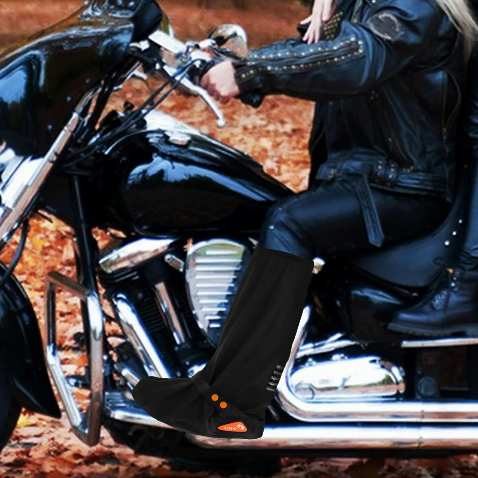 cubrezapatos a Prueba de Lluvia cubrebotas para Mujer Protector de Zapatos de Motocicleta protección contra la Lluvia y la Nieve de polivinilo Negro