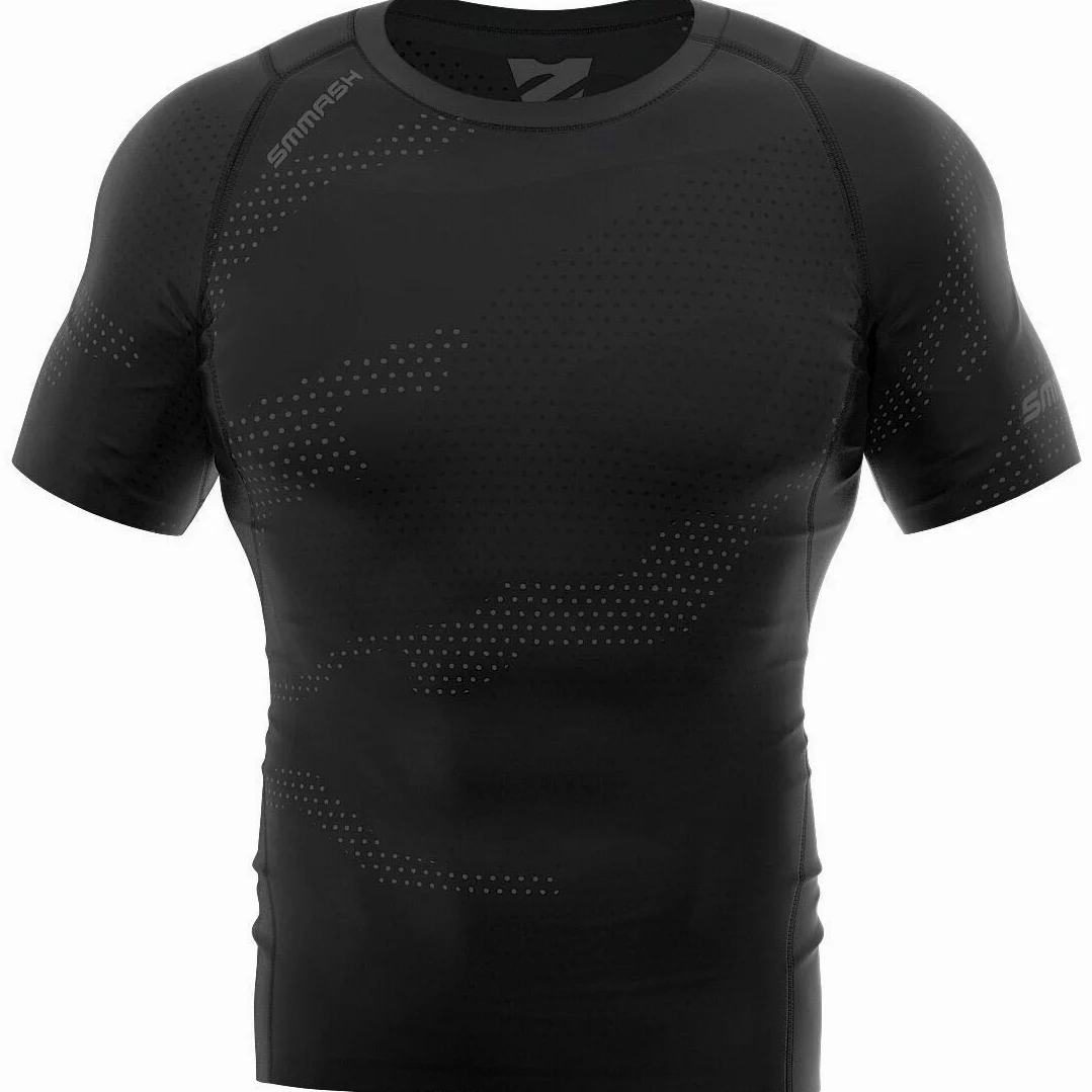 SMMASH Cross20 Camisetas Compresión Deporte de Manga Corta para Hombre, Gimnasio, Formación, Crossfit, Material Transpirable y Antibacteriano