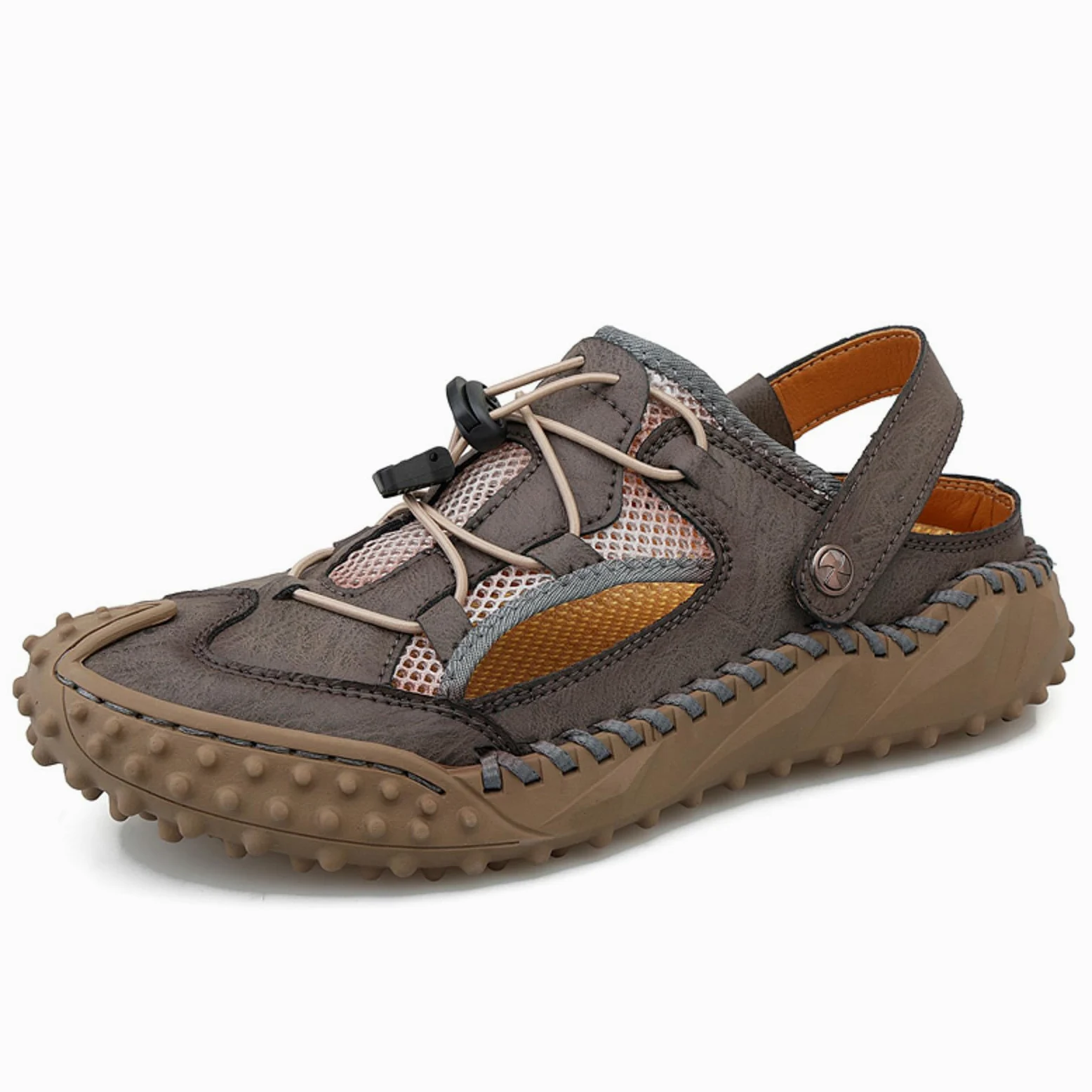 Generisch Sandalias de hombre con soporte de arco para playa, ocio, elegantes, con correa elástica en el tobillo, zapatos cómodos de verano para el día a día