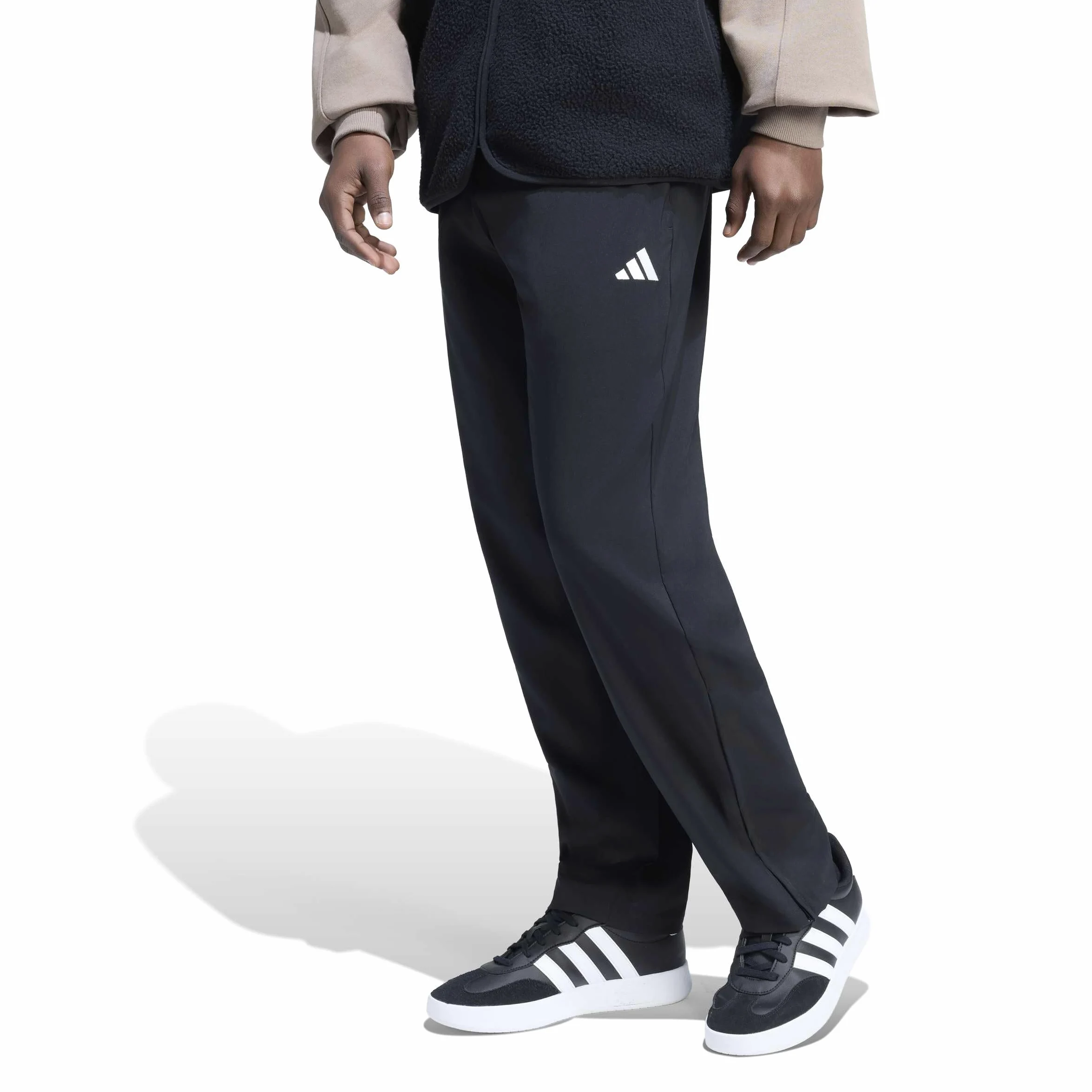 adidas Hombre Essentials Small Logo Stanford Lite Woven Tapered Open Hem Pants, Black, 3XL