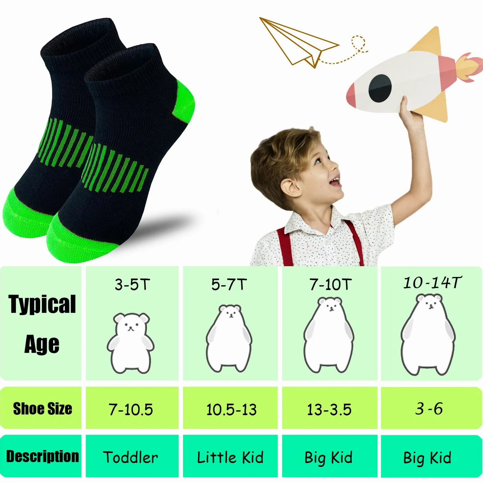 JAMEGIO 18 pares de calcetines deportivos para niños de corte bajo con medio cojín para niños pequeños y grandes