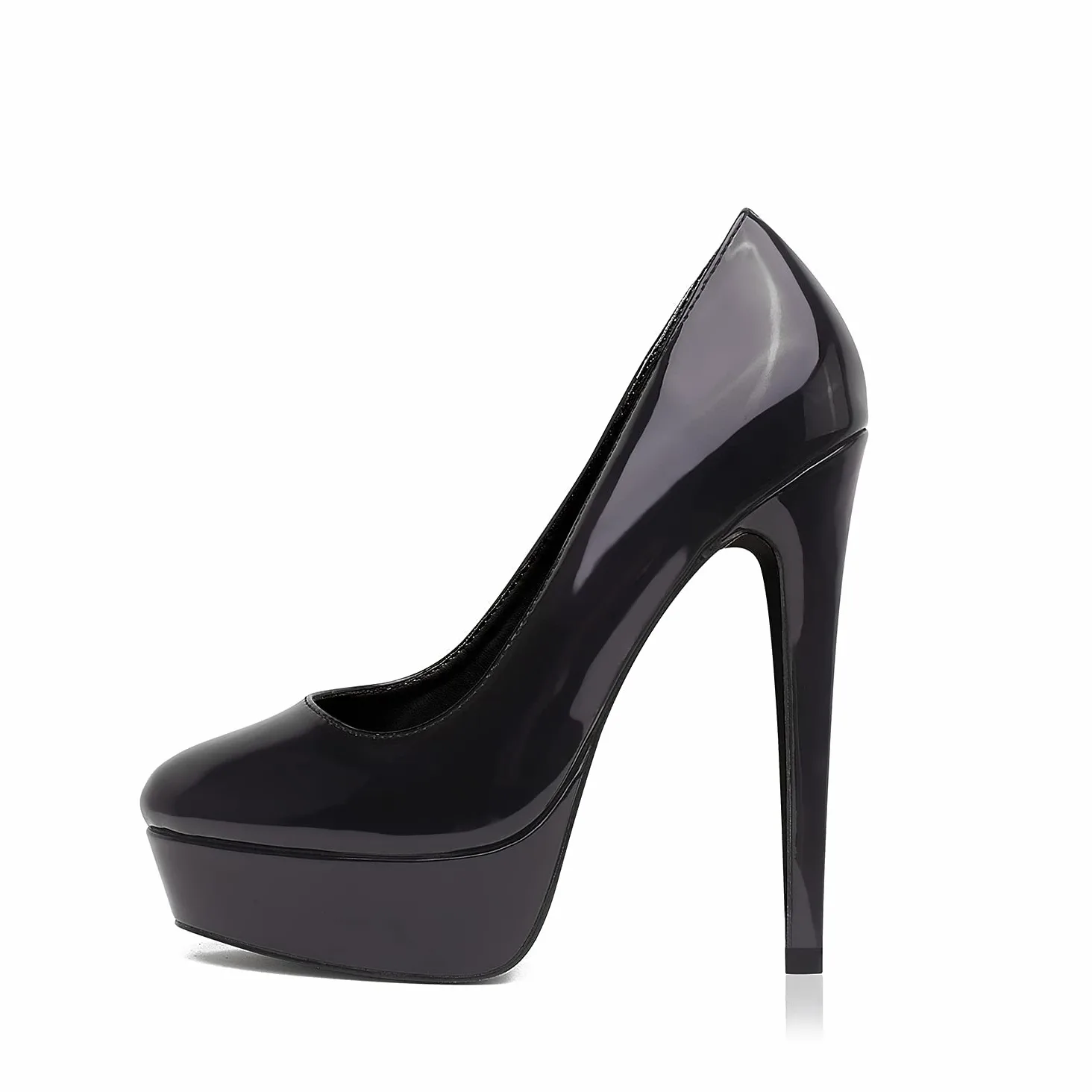 Zhabtuc Mujer Moda Zapatos de Tacón Aguja con Plataforma Sexy Punta Redonda High Heels 14 CM Stilettos Fiestas Boda Oficina Tacones Altos