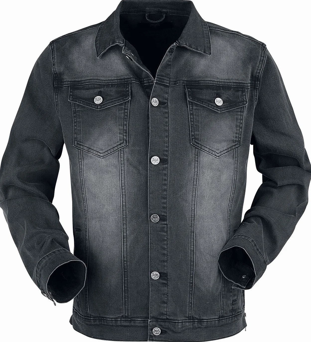 EMP Hombre Chaqueta gris oscuro con bolsillos en el pecho