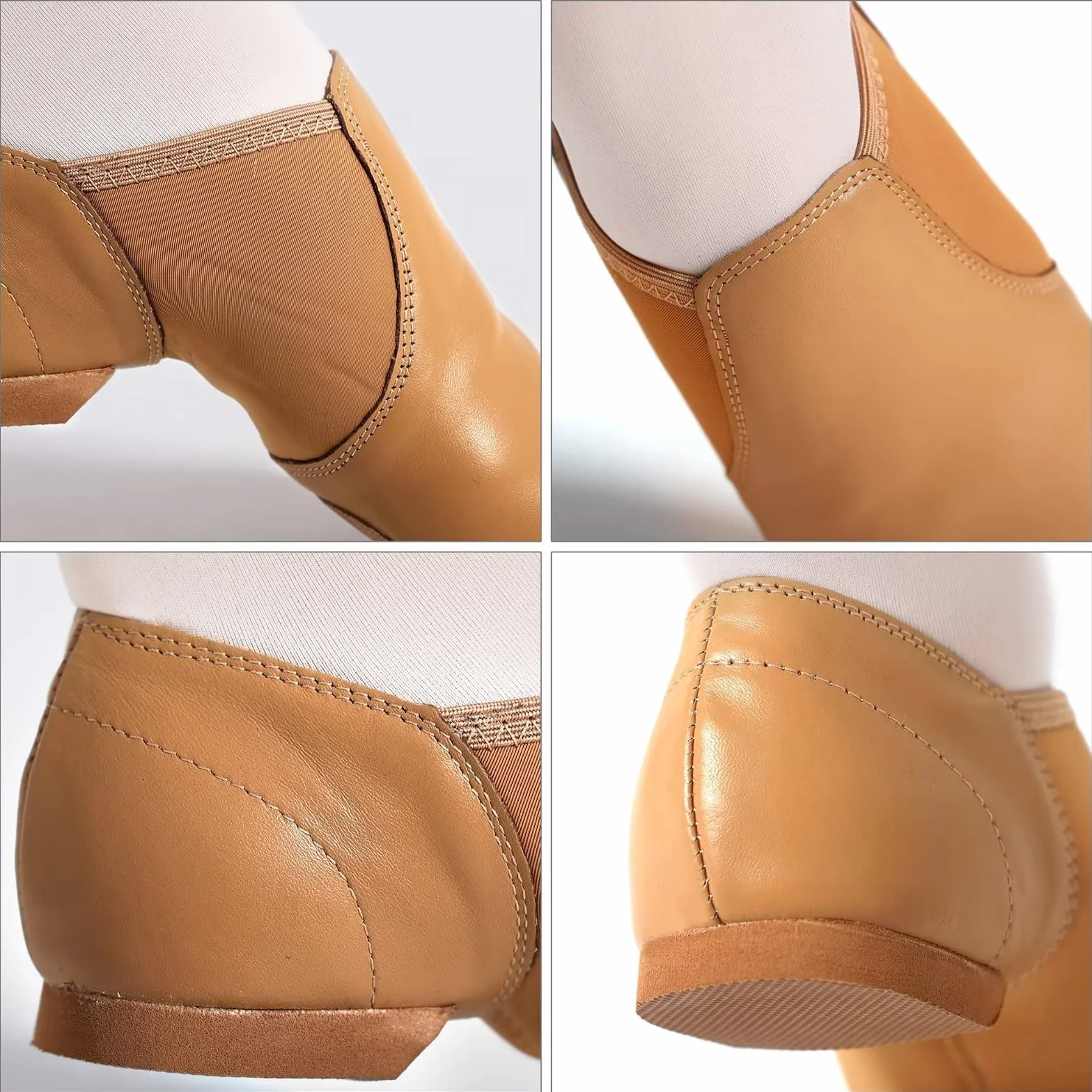Zapatillas de Jazz Cuero Genuino Suela Partida Zapatos de Danza Modern Jazz para Mujer Hombre