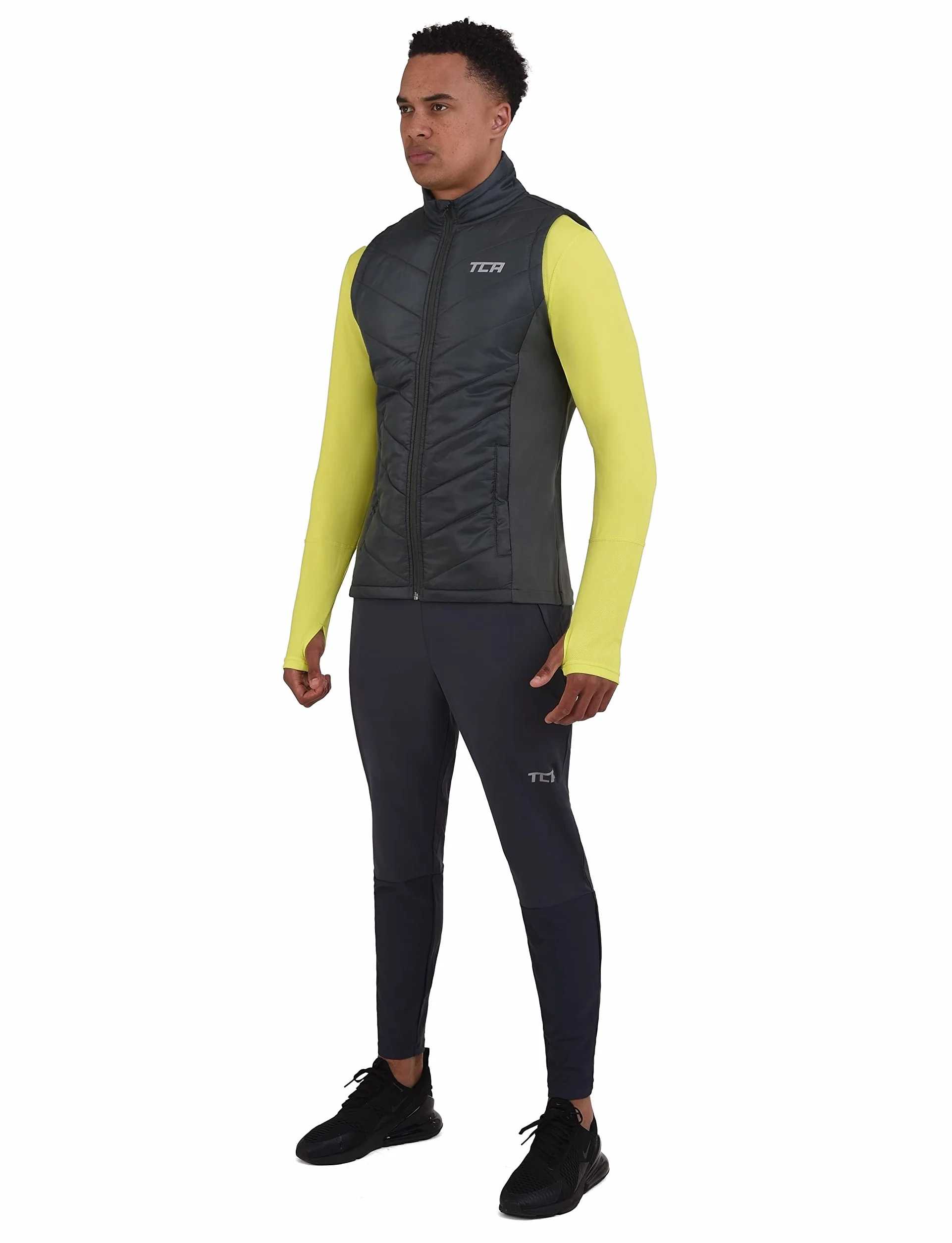 TCA Chaleco Excel Runner Acolchado y ligero para Caminata y Térmico Senderismo con Bolsillos con Cremallera para Hombre y Niño
