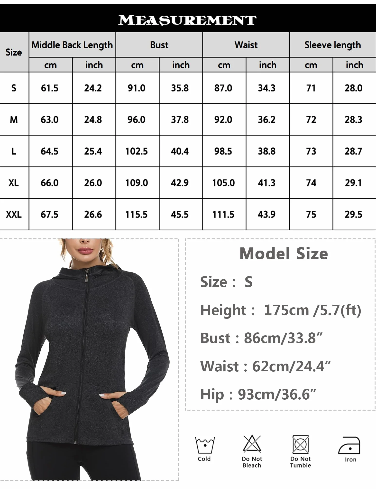 Sykooria Damen Laufjacke Voll Reißverschluss Sportjacke sudadera bebe Mujer