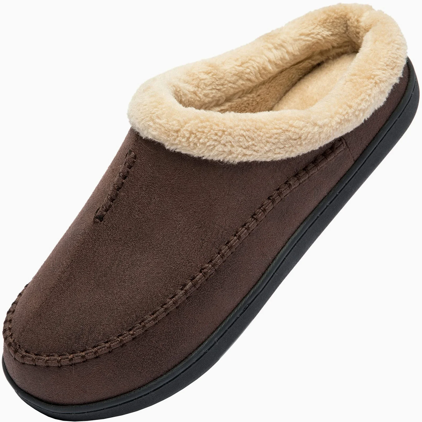 Miqieer Zapatillas de Estar por Casa Hombre Cálido Felpa Pantuflas de Memory Foam Cómodo y Antideslizante para Interior Exterior Talla 39-50 EU