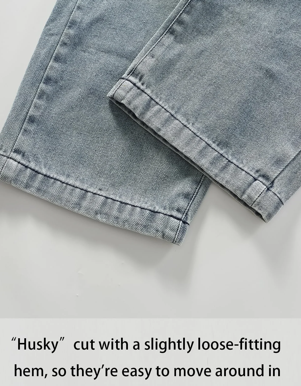 Pantalones de Mezclilla Rasgados Husky para niños, Cintura Elástica Escuela Juego