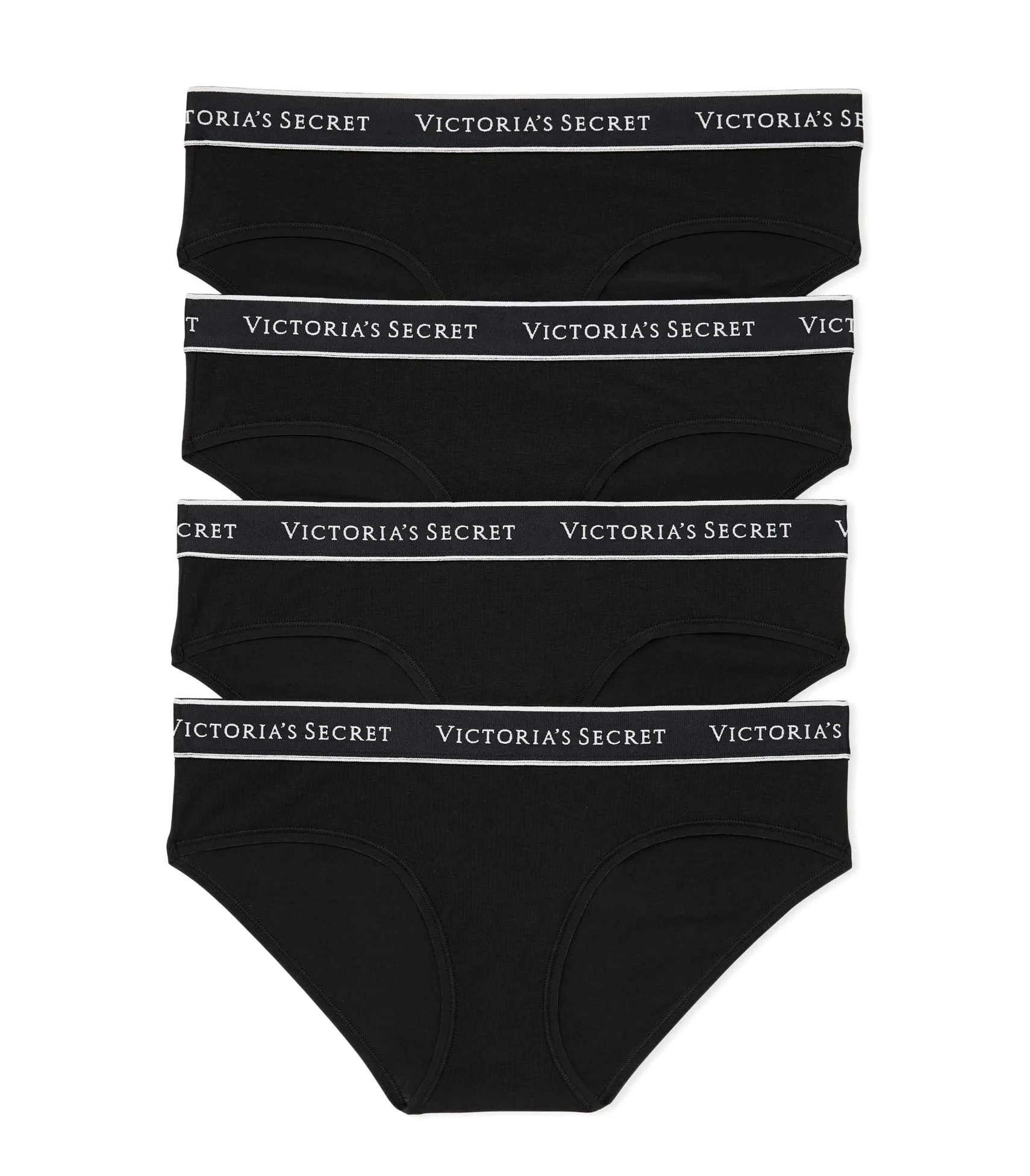 Victoria's Secret Ropa interior hipster de algodón con logotipo para mujer, bragas de cobertura moderada para mujer, paquete múltiple (XS-XXL)
