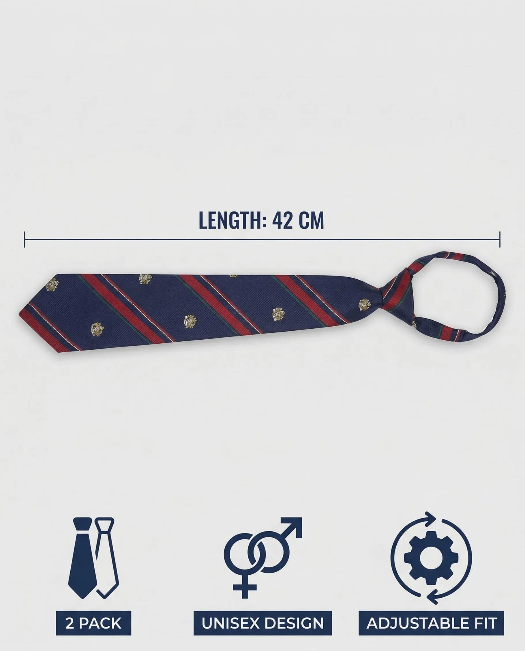 2 Corbata, Patrulla Clásica, Corbata Niño, Accesorios De Ropa, Adecuados Para Ceremonias, Actuaciones, Bodas (Rojo + Azul)