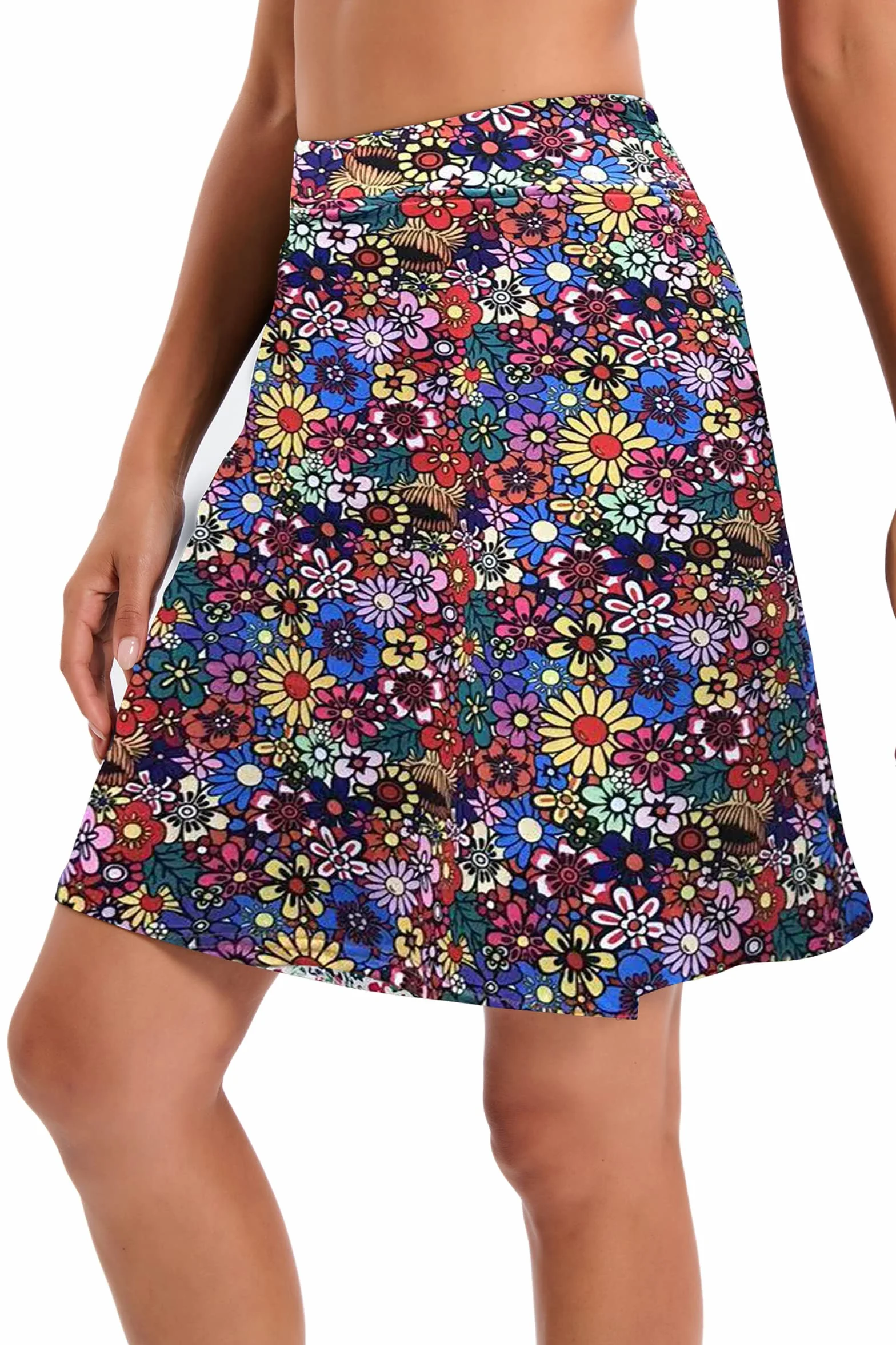 Timuspo Jupe de randonnée Femme Avec Short intérieur, jupes Pantalons jusqu’aux genoux Avec Taille Haute, Tennis de Sport Skorts de Golf
