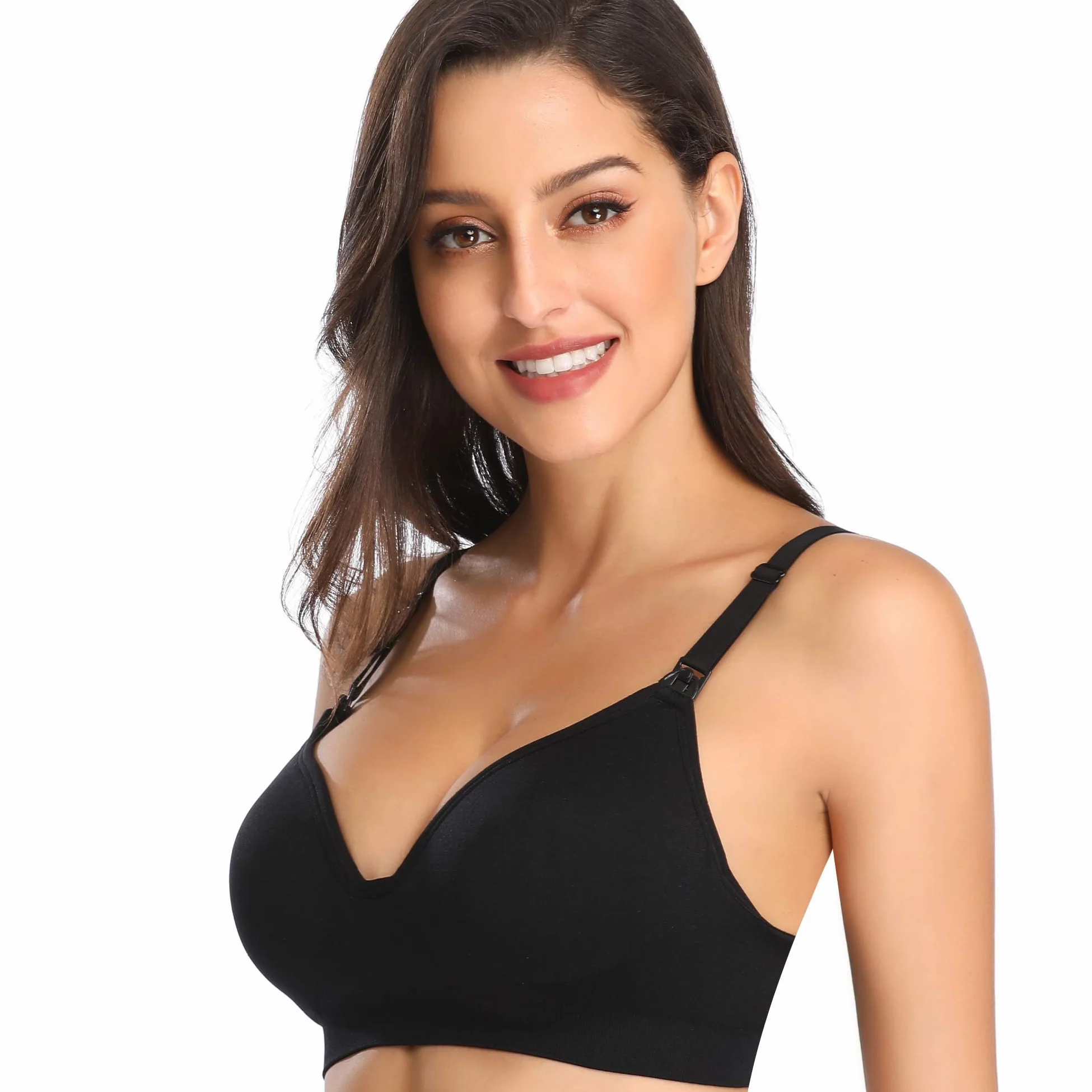 Brasier de Maternidad para Dormir para Mujer, con realce hacia Arriba, sin Varillas, 3 Ro, Paquete de 4