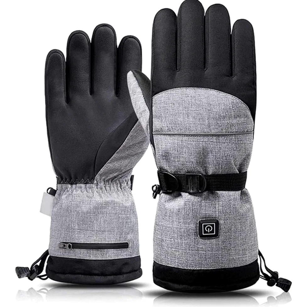 Guantes térmicos de Invierno para Unisex, Impermeables, con Pantalla táctil, Guantes cálidos con Temperatura de Calentamiento Ajustable de 3 Niveles para Todo Tipo de Actividades a