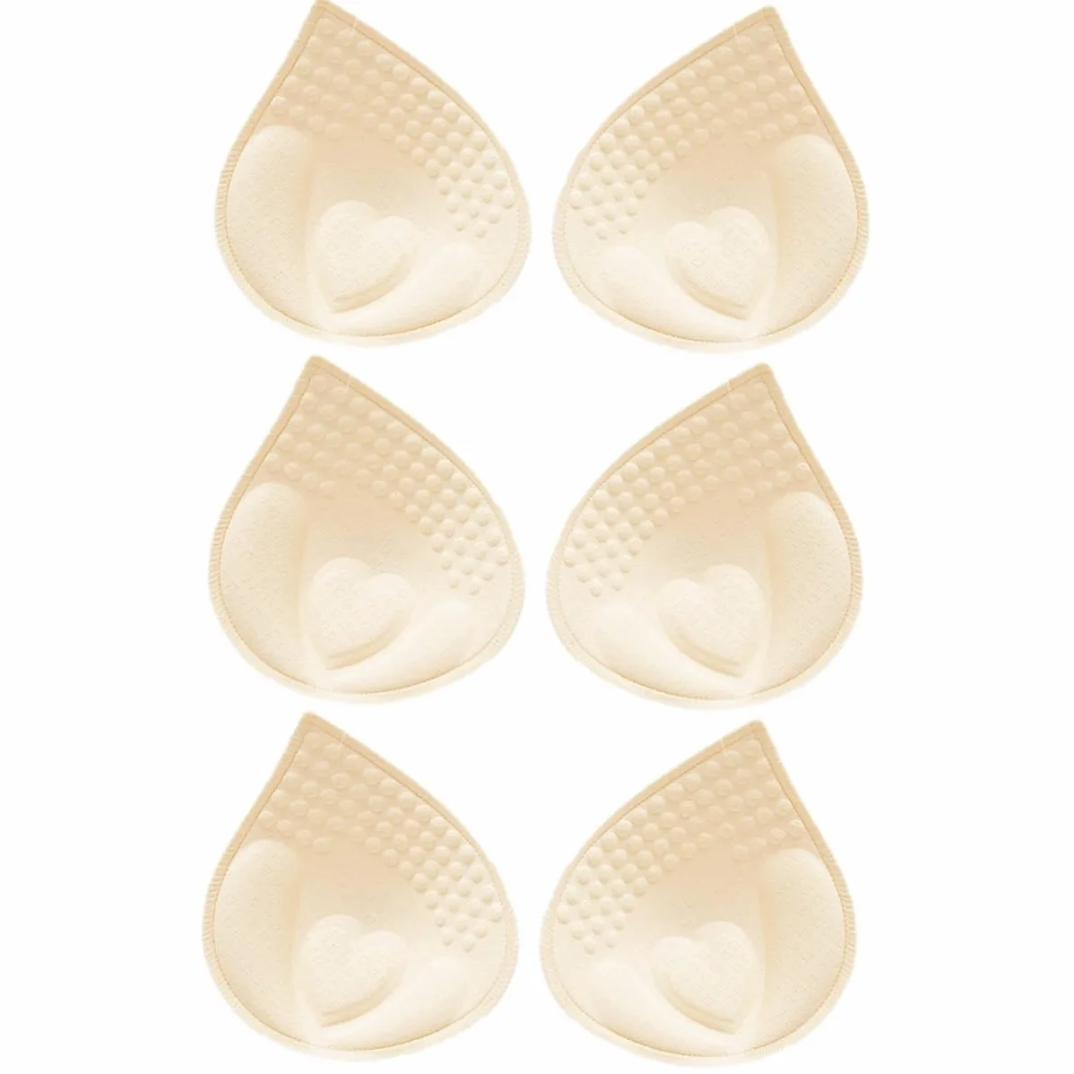 3pares Almohadillas De Esponja Para Sujetadores Insertos Removibles Para Bras Deportivos Confortables y Transpirables Adecuadas Para Bikinis y Ropa De Deporte
