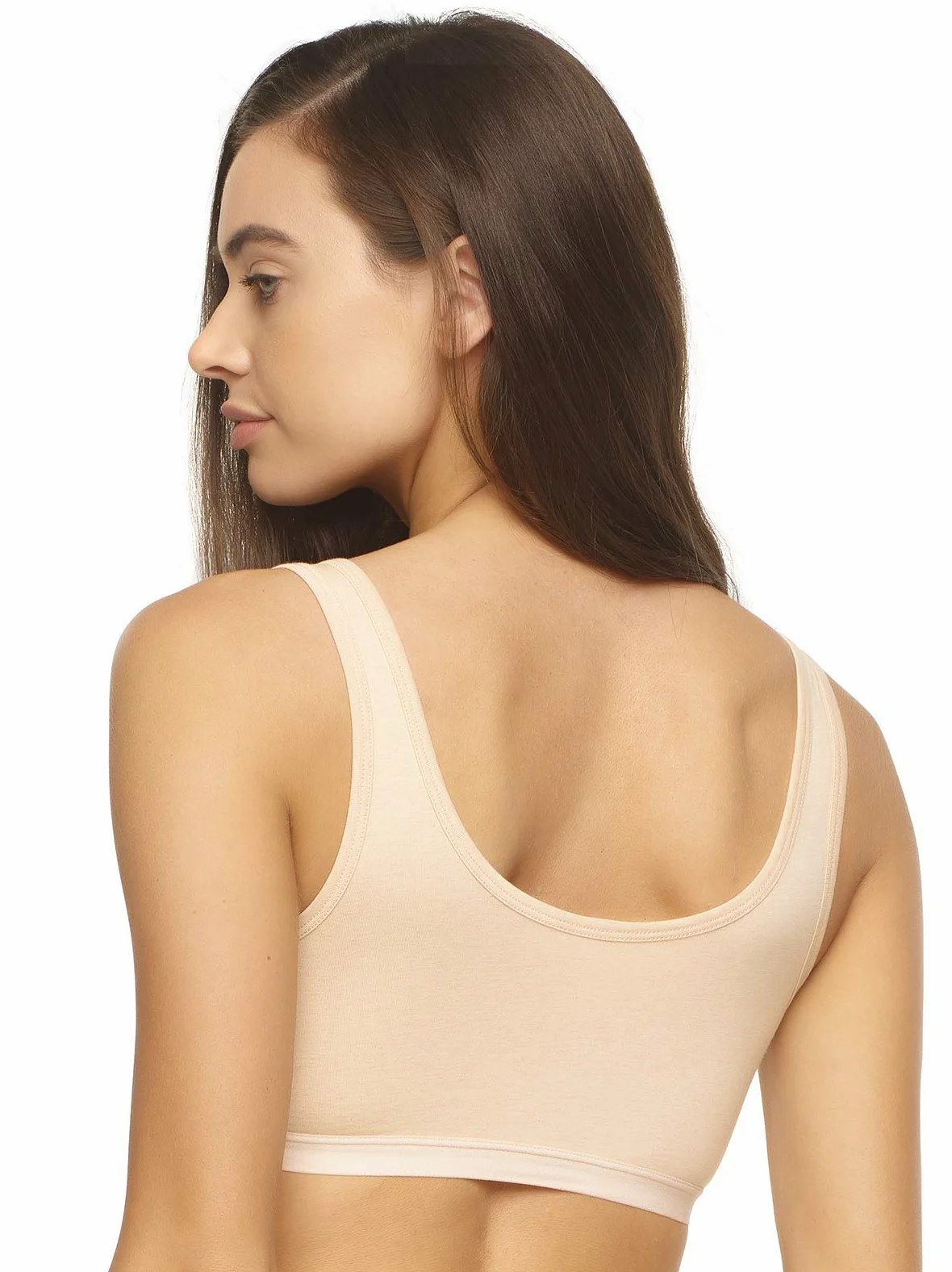 Felina Bralette elástico de algodón orgánico, paquete de 2