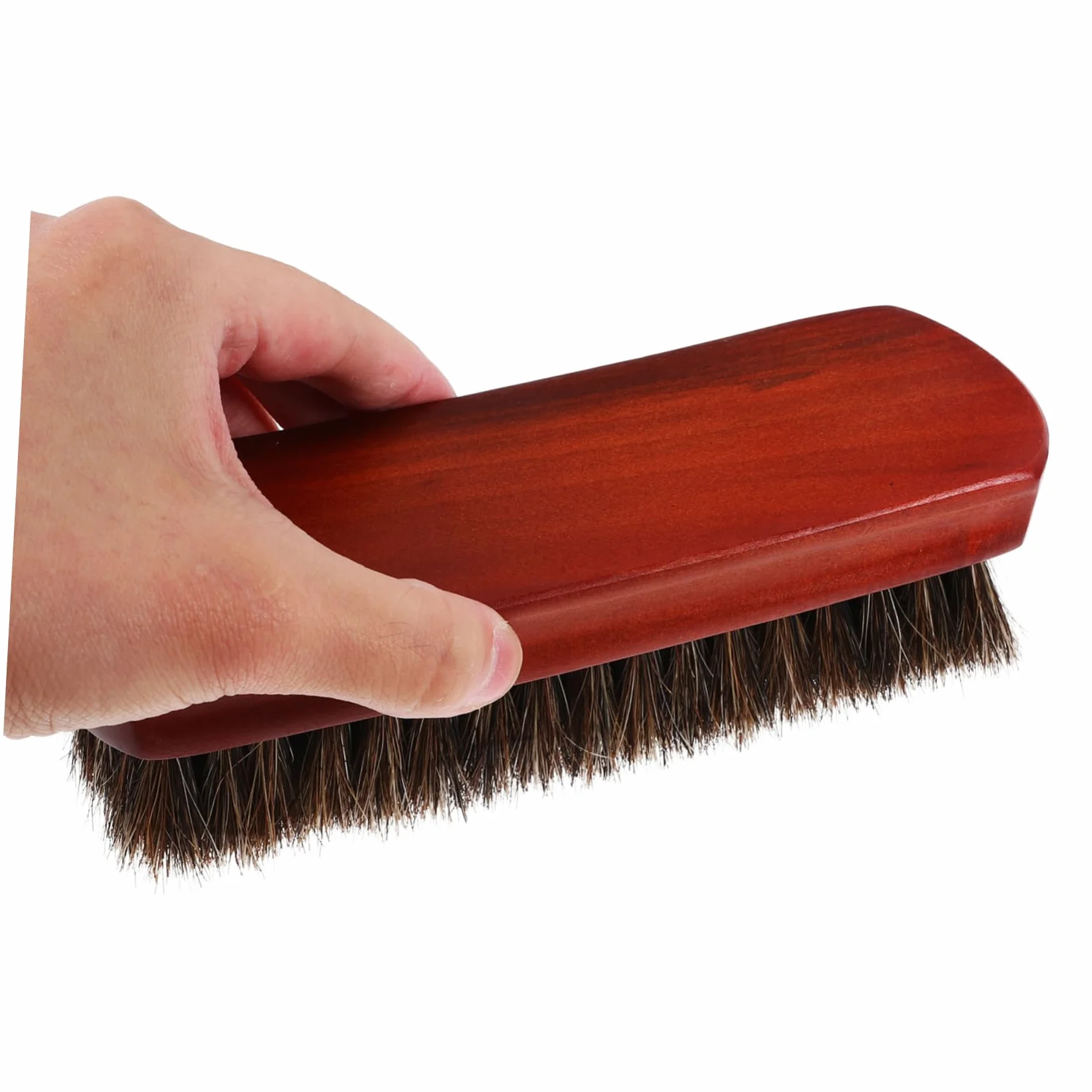 VALICLUD 3piezas Cepillo De Limpieza De Zapatos De Madera Cerdas De Crin De Caballo Herramienta Práctica para Pulido para Calzado y Accesorios