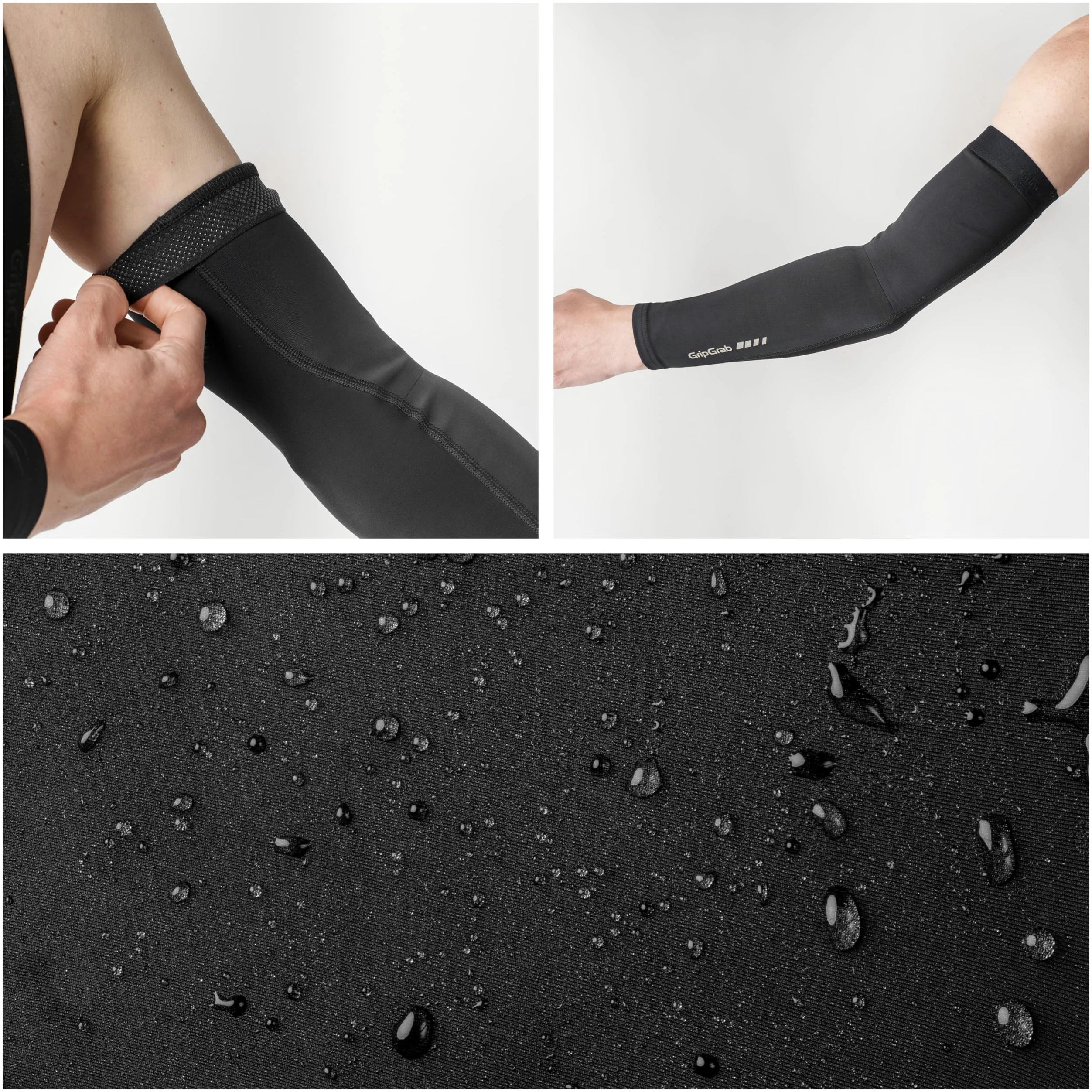 GripGrab Manguitos de Ciclismo AquaRepel 2 Resistentes al Agua Térmicas de Invierno Softshell Antideslizantes Carretera Gravel MTB