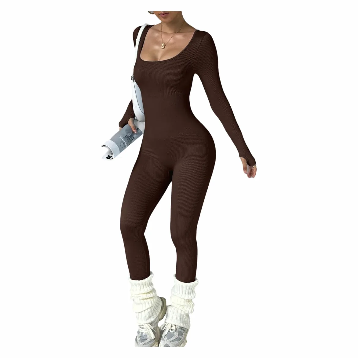 Ropa de Yoga para Mujer Body Sin Costuras, Deportiva Ajustada Y Secado Rápido, Yoga-marrón-m