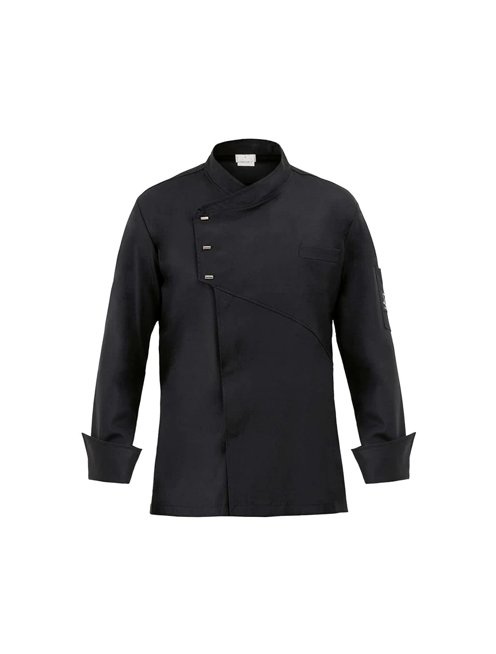 GIBLOR'S Art. 20P08G958 Chaqueta de cocinero Emanuel con botones a presión color azul, alta calidad, novedad 2020, Negro , XXL