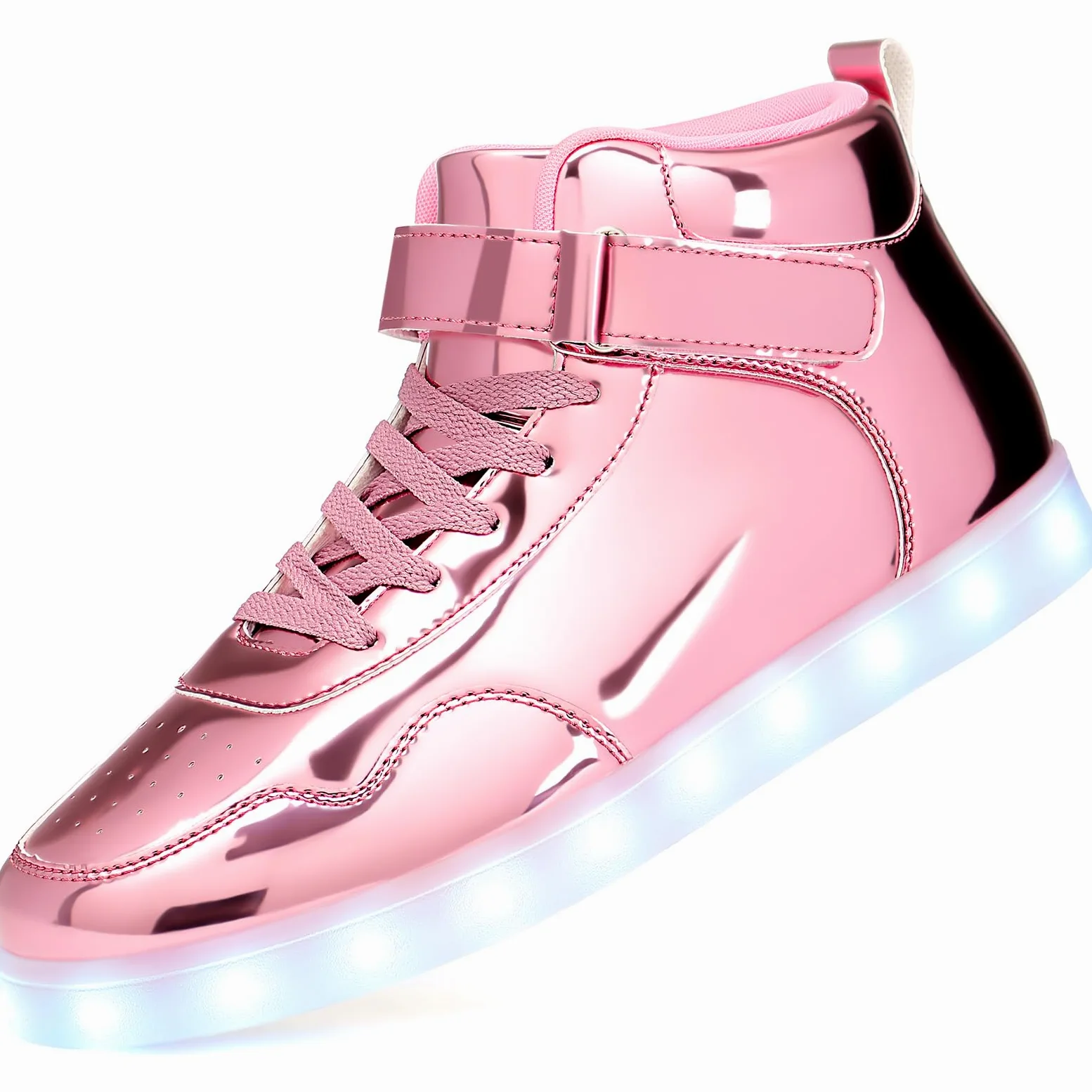 APTESOL 11 Modos LED Zapatillas, Zapatillas Altas con iluminación para Hombres y Mujeres, Zapatos con Luces Intermitentes Recargables por USB