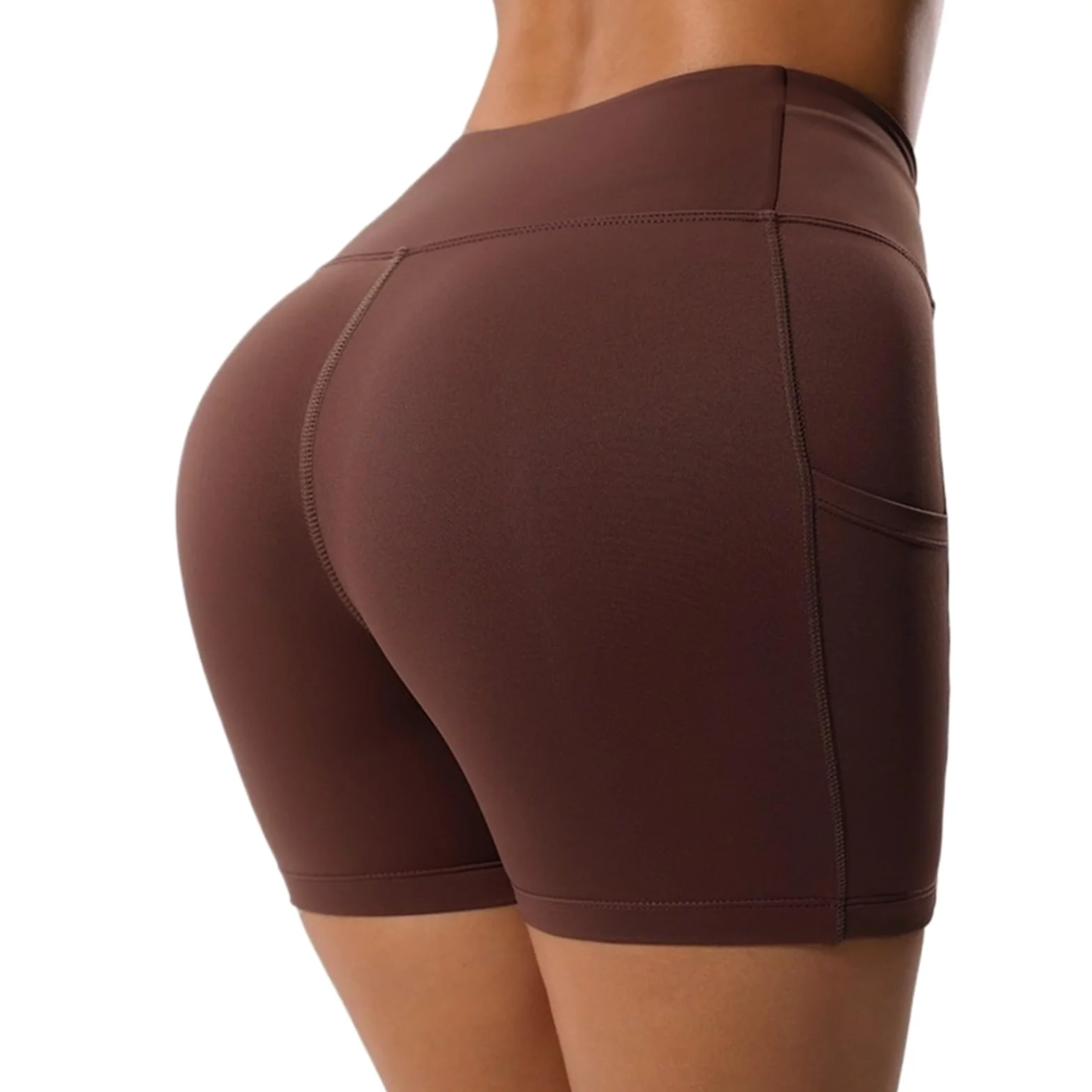 Pantalones cortos de yoga con cintura cruzada en V for mujer, pantalones cortos de gimnasio con efecto lifting y glúteos, pantalones cortos de entrenamiento for mujer, pantalones cortos deportivos for