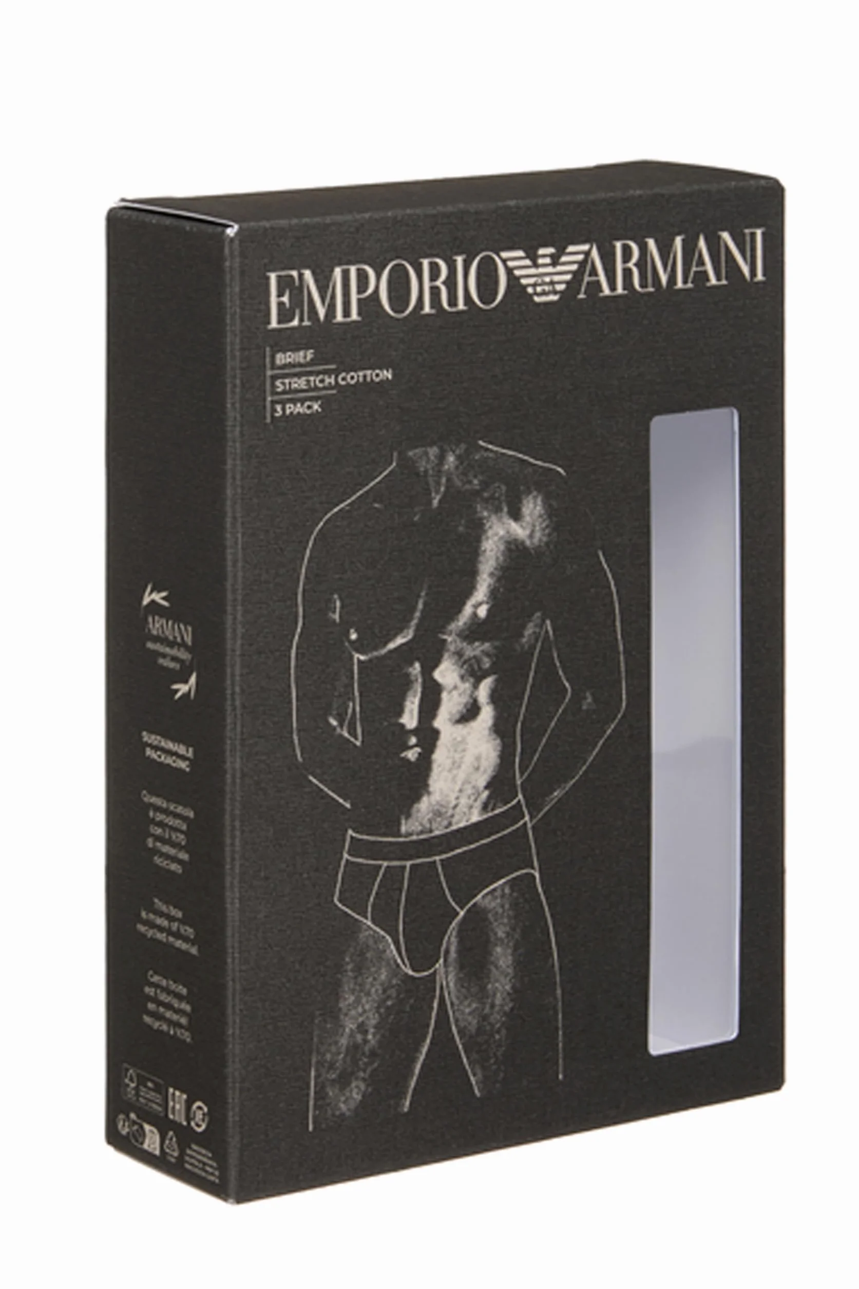 Emporio Armani Stretch Piquet T-Shirt Camiseta Hombre (Pack de 1)