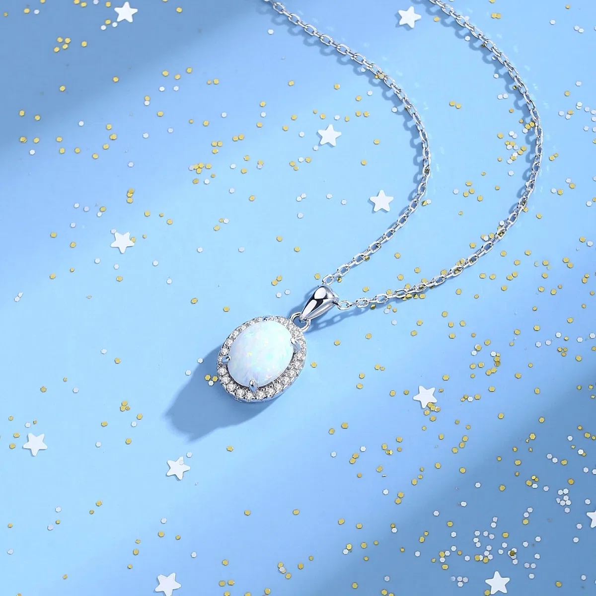 Collares simples para mujer, diseño ovalado, cadena con colgante para esposa