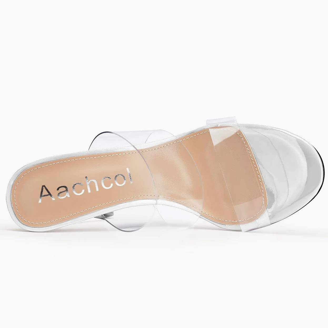 Aachcol Mujer Aguja Alto High Heel Clear Sandalias Abierta Punta Slip-on Dress Zapatos Fiesta de Boda Charol 10 CM