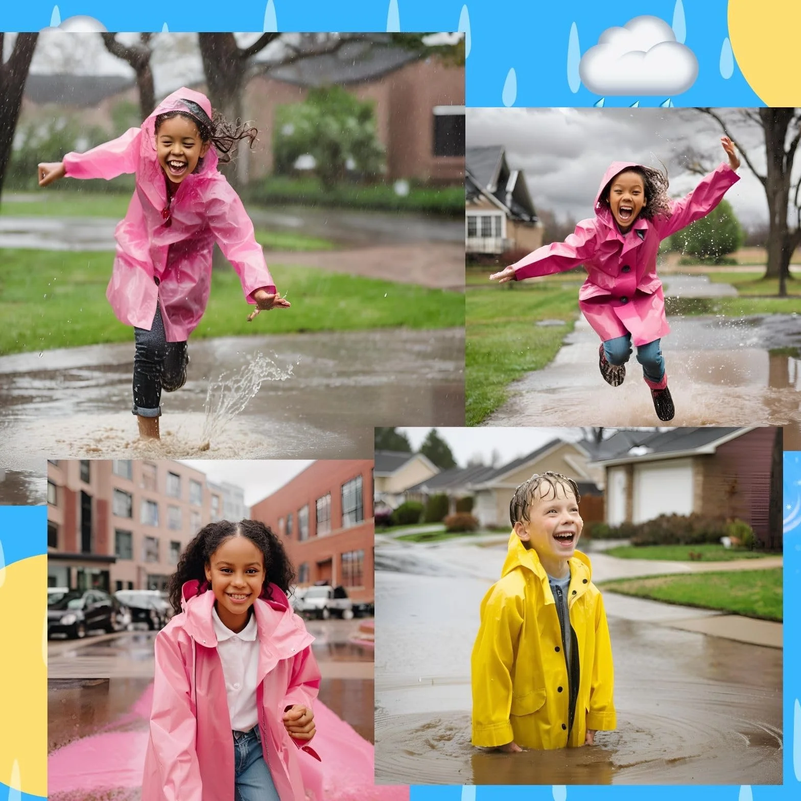 Chubasquero Niño. Chubasquero Niña Impermeable. Altura niño o niña entre 120-150 cm. (FR/ES, Edad, 5 años, 10 años, Regular, Blanco)