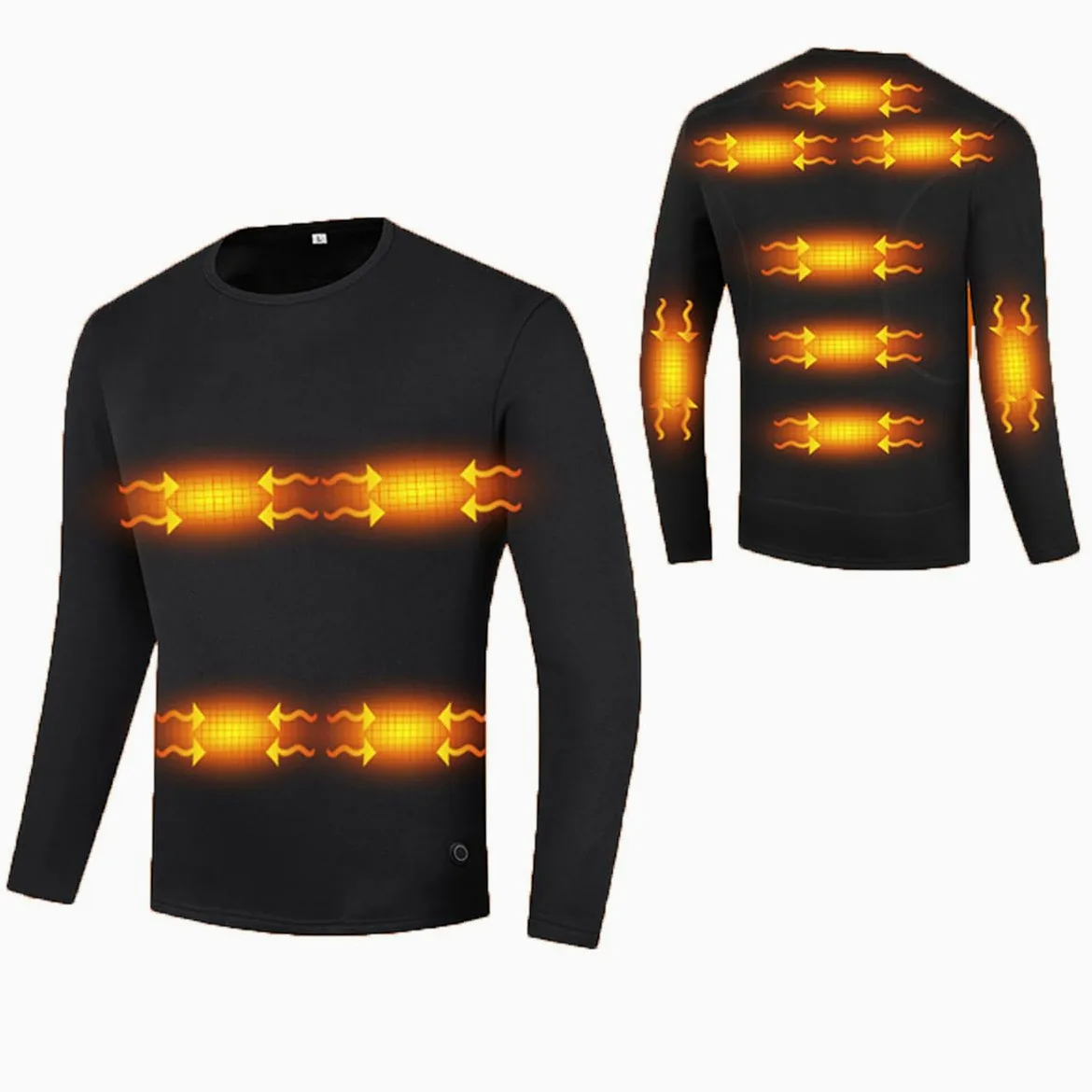 Ropa Interior térmica para Hombre, Manga Larga, con Aislamiento eléctrico por USB, Lavable y Control de Temperatura.