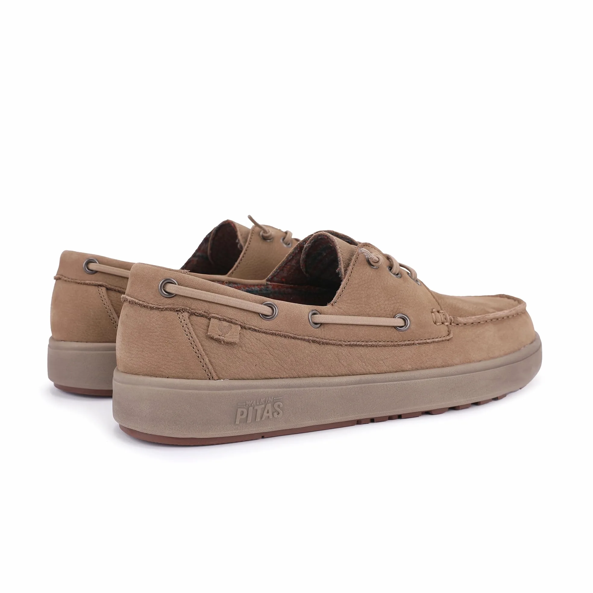 PITAS | DAIKI Leather | Mocasines Hombre | Náuticos Invierno | Beige 44