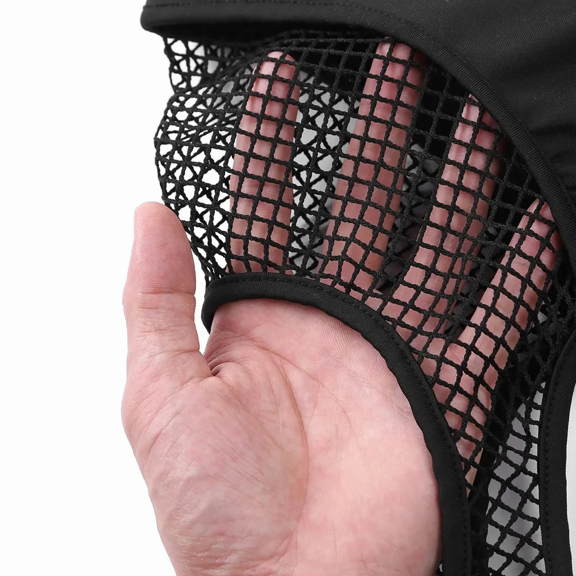 Shorts Mujer Malla Cintura Alta Sexy Pantalones Cortos Elásticos Negro Ropa Deportiva con Arnés Pierna