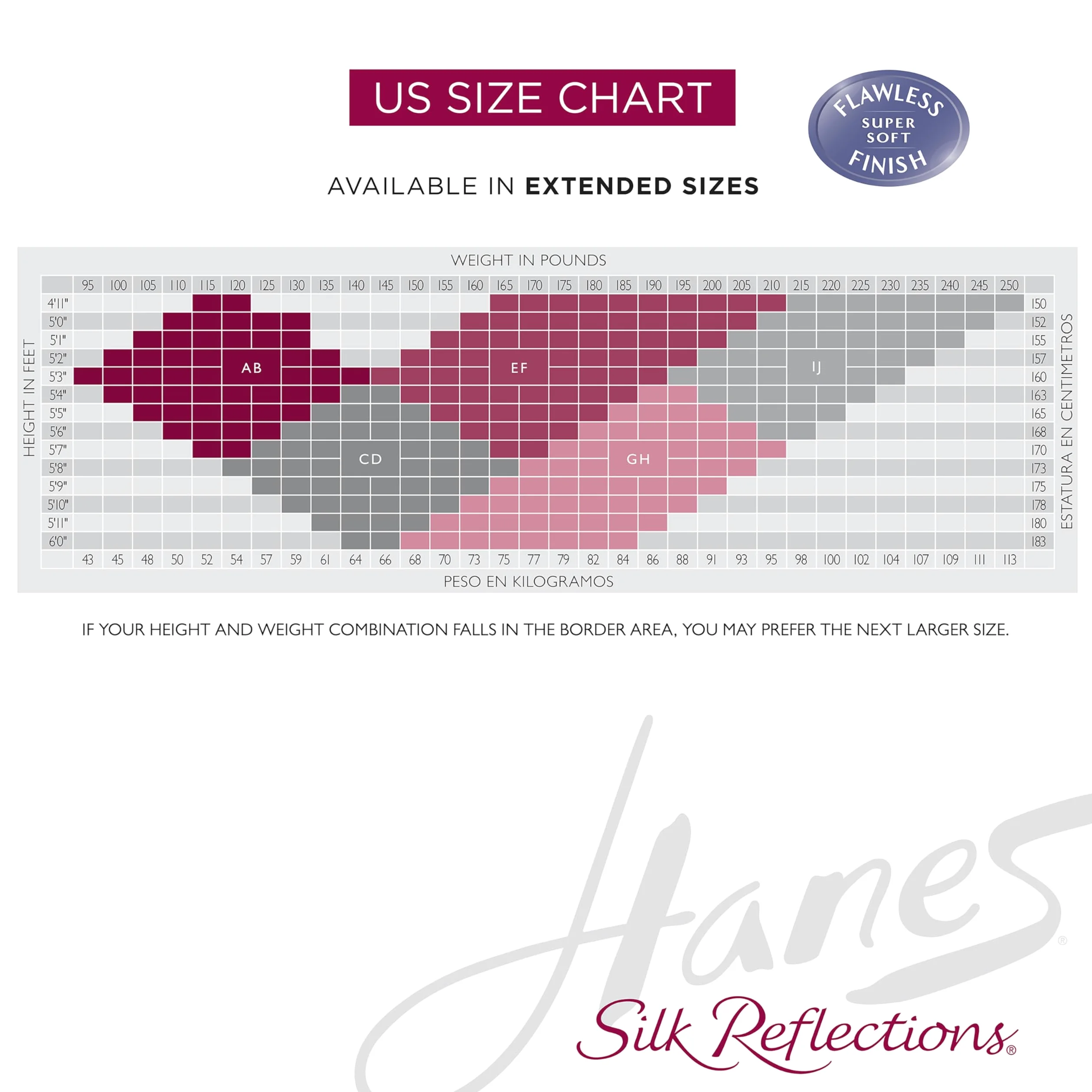 Hanes Silk Reflections Control Top Reinforced Toe Pantimedias Mujer (Pack de 1)