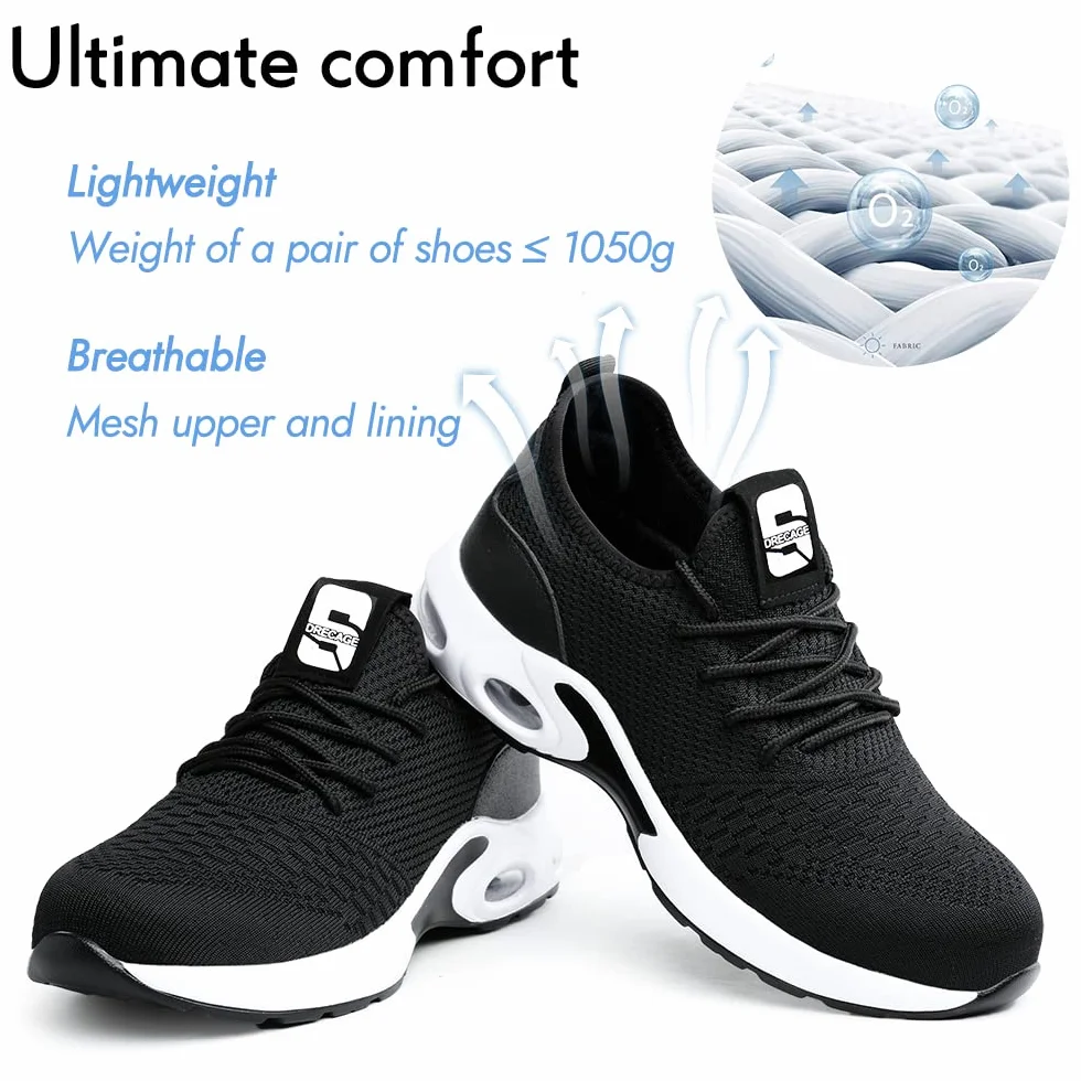 Nasogetch Zapatos de Seguridad Hombre Mujer Transpirable Antideslizante