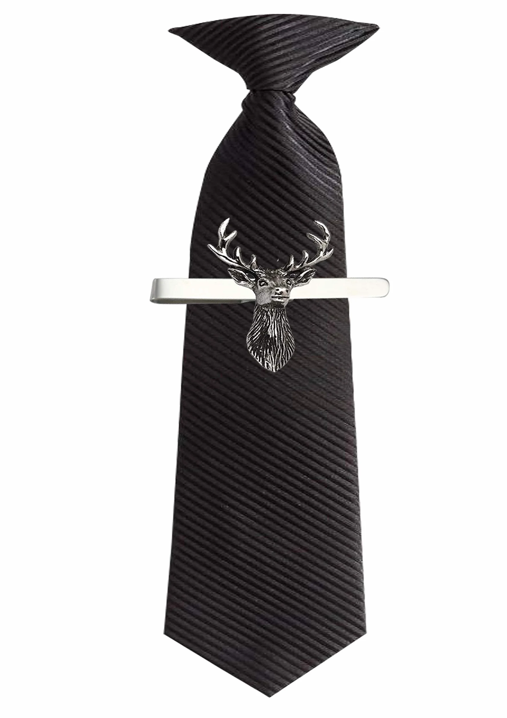 ww35 ciervo hecho de peltre moderno inglés fino, Alfiler Corbata (diapositiva)