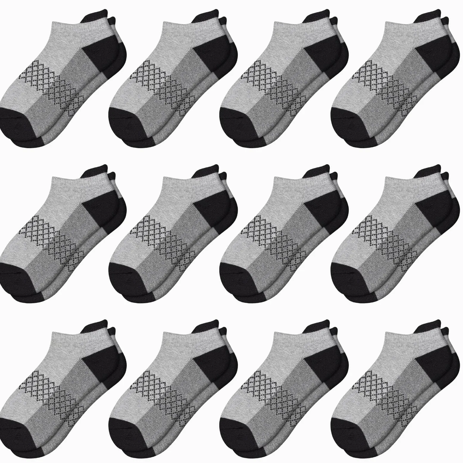 12 pares de calcetines deportivos de algodón para niños de 4 a 6, 6 a 8, 8 a 10 años