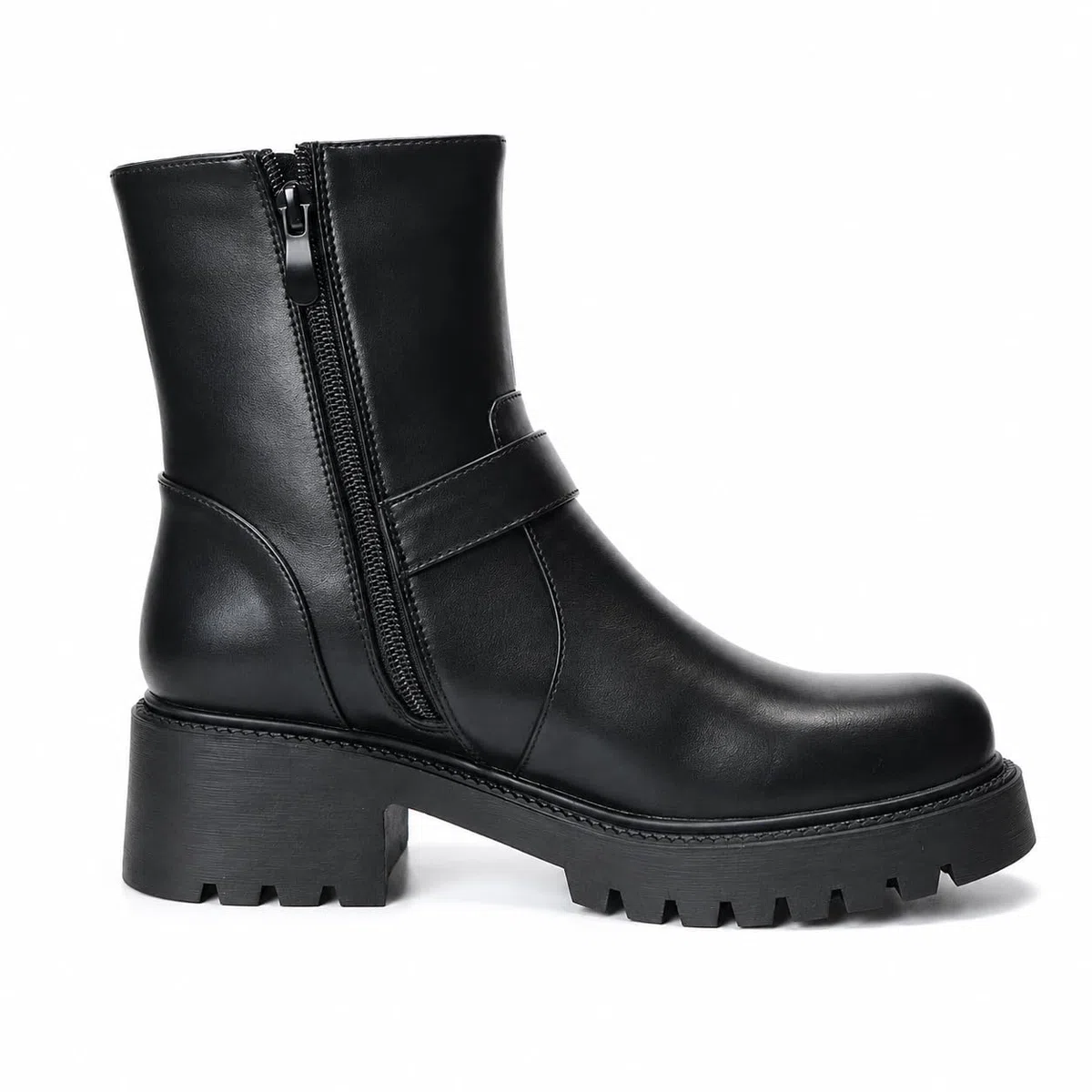 JOMIX Botas Mujer Invierno Chelsea Cálido Antideslizante Botines Cómoda Nieve Botas Impermeable PU Botines